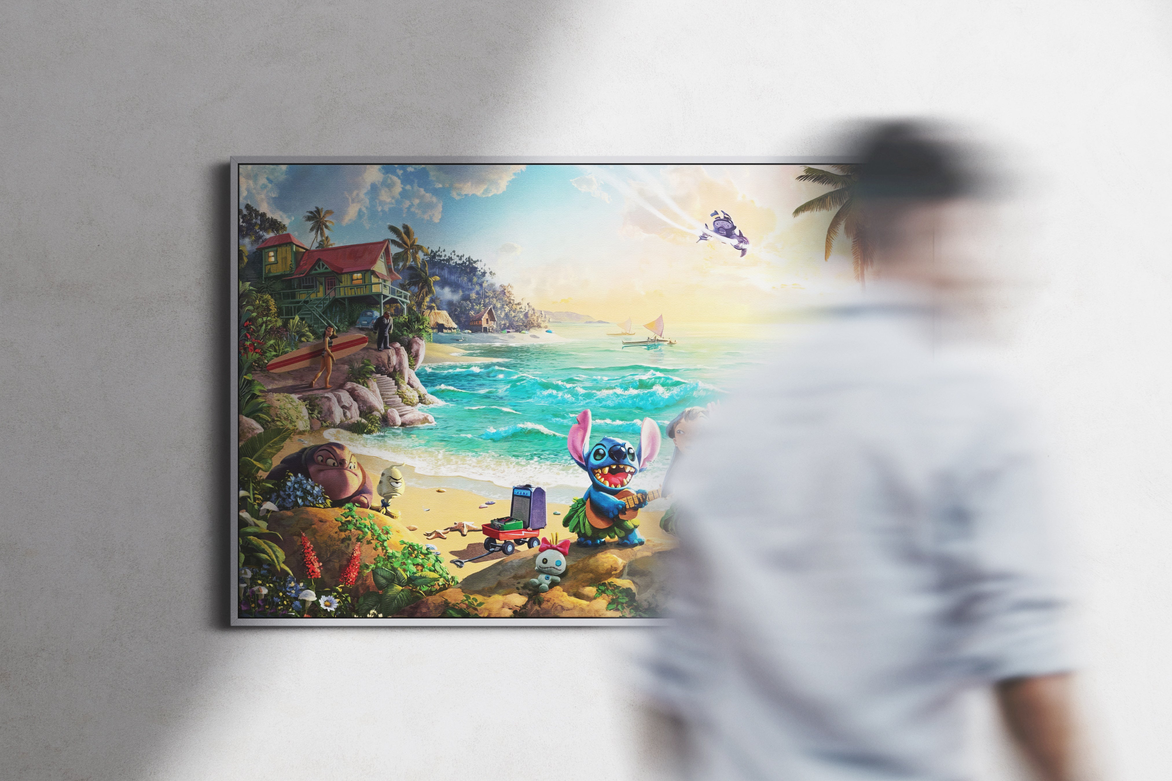 Lilo & Stitch Poster or Canvas Wall Art painting
