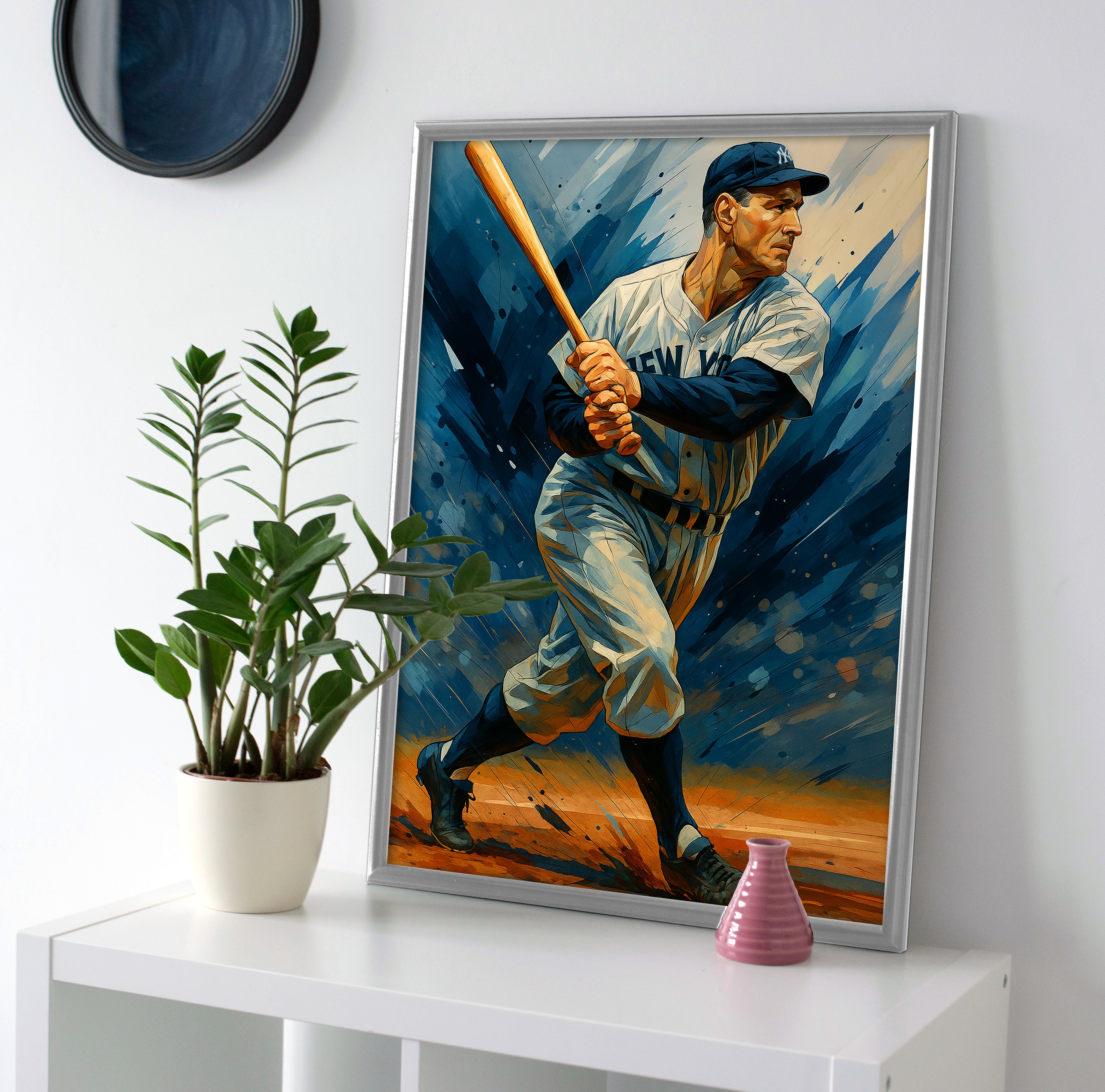 Lou Gehrig Painting Poster canvas wall art print yankees decor