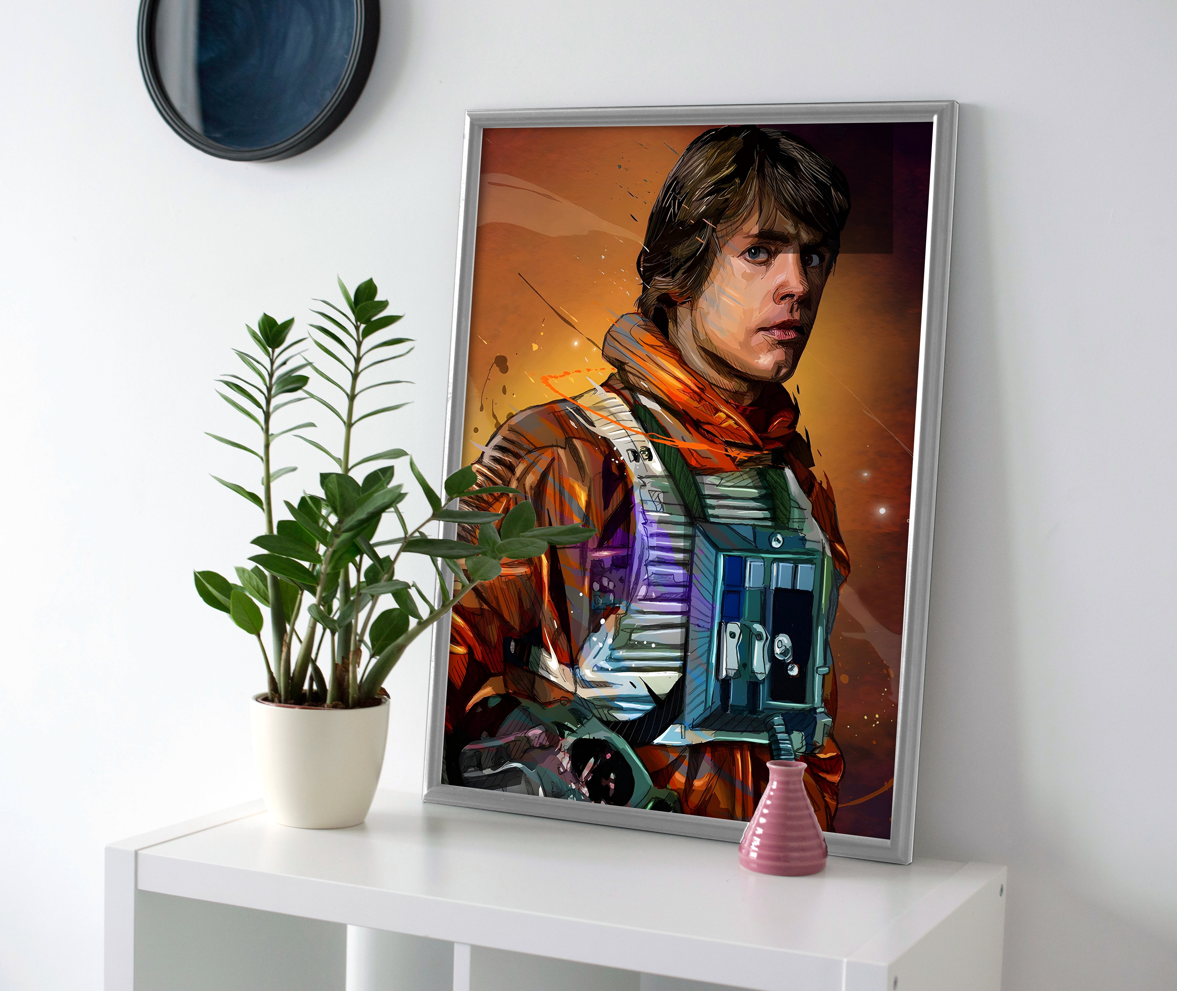 Luke Skywalker poster canvas wall art print decor star wars painting