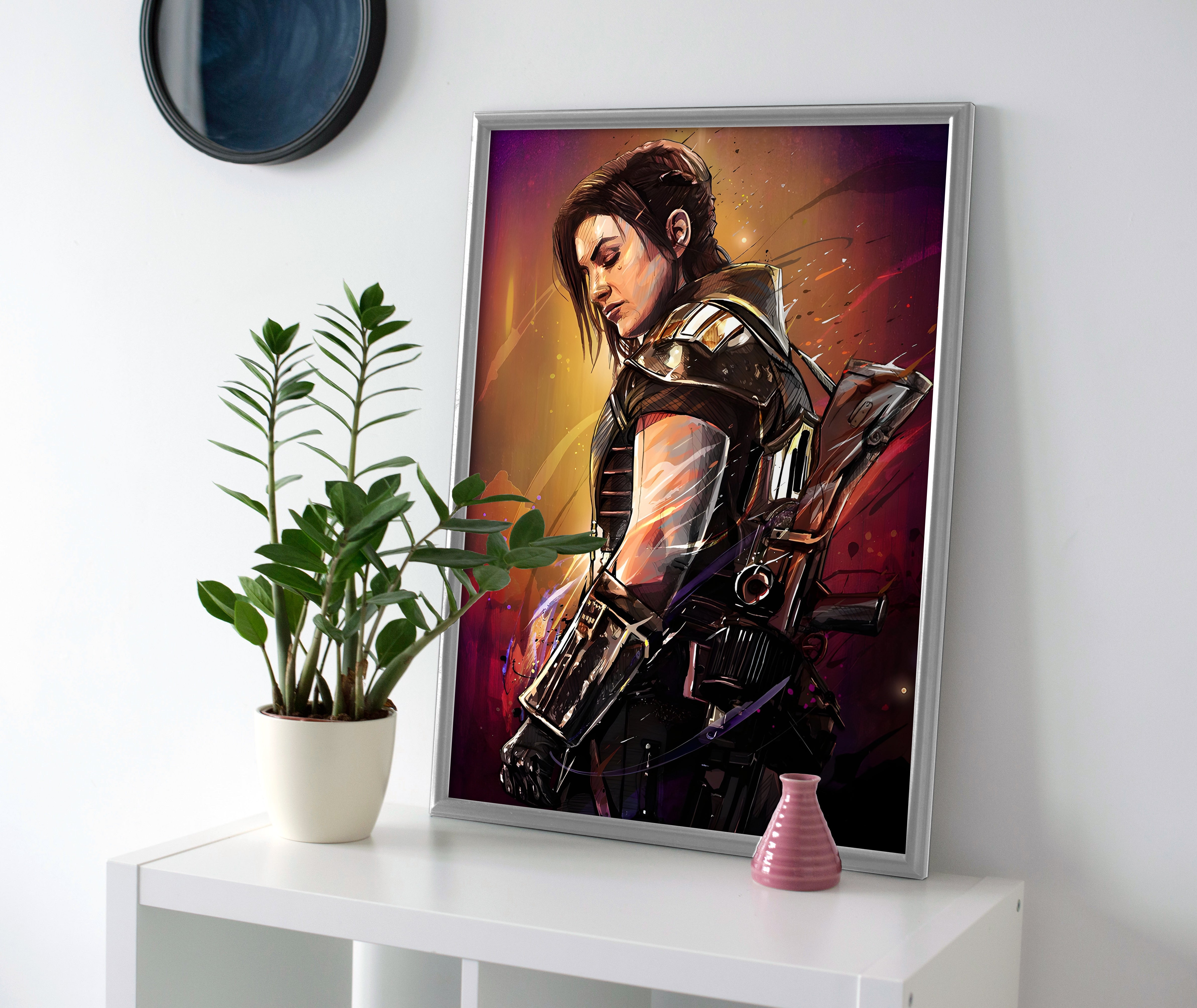 Mandolorian Cara Dune poster wall art print painting decor star wars