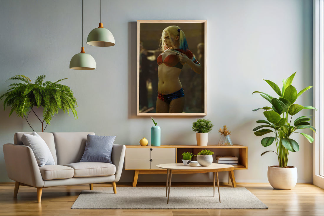 Margot Robbie Harley Quinn Movie Poster or Canvas Wall Art print decor