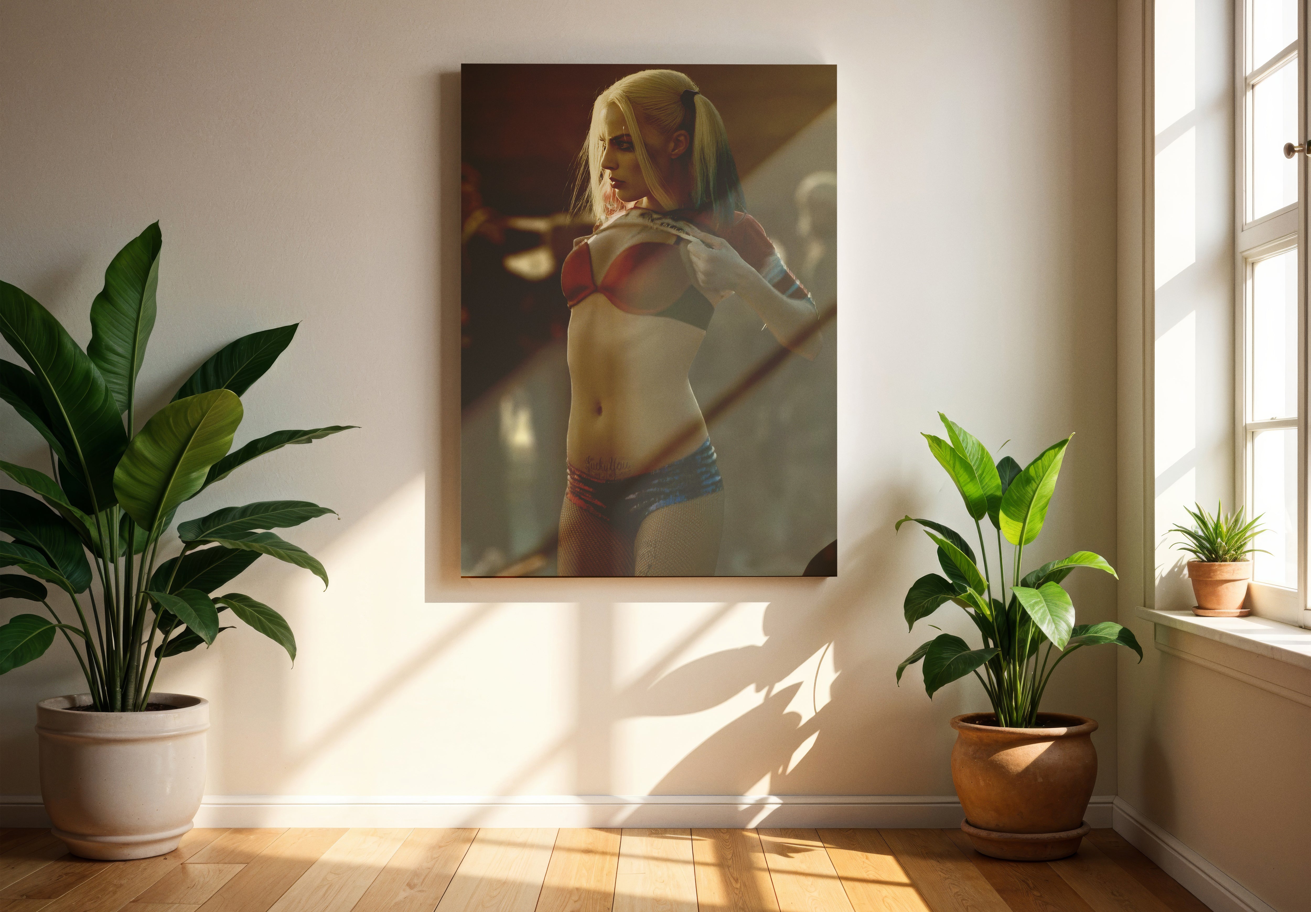 Margot Robbie Harley Quinn Movie Poster or Canvas Wall Art print decor artwork