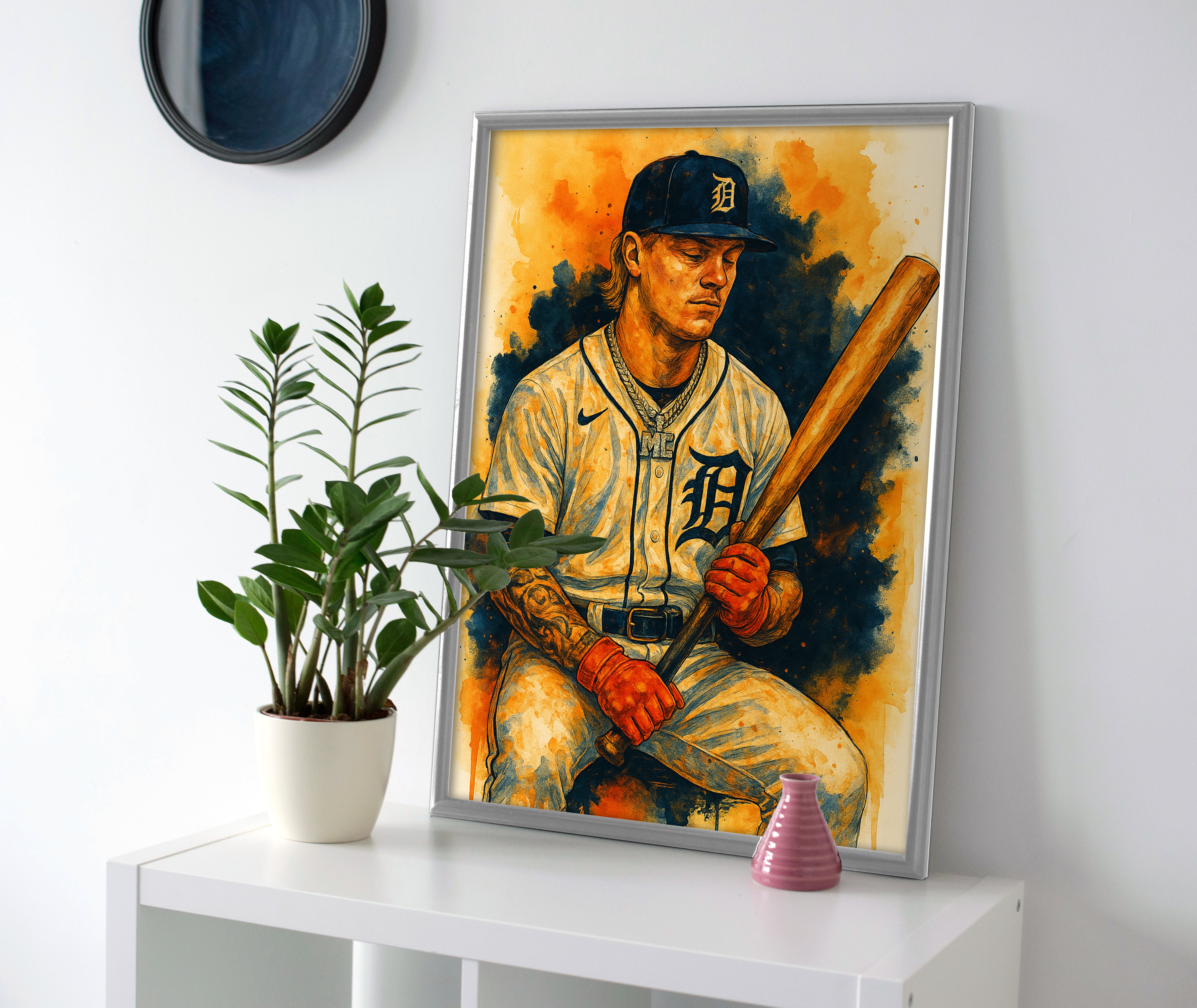 Max Clark Poster canvas detroit tigers wall art painting print