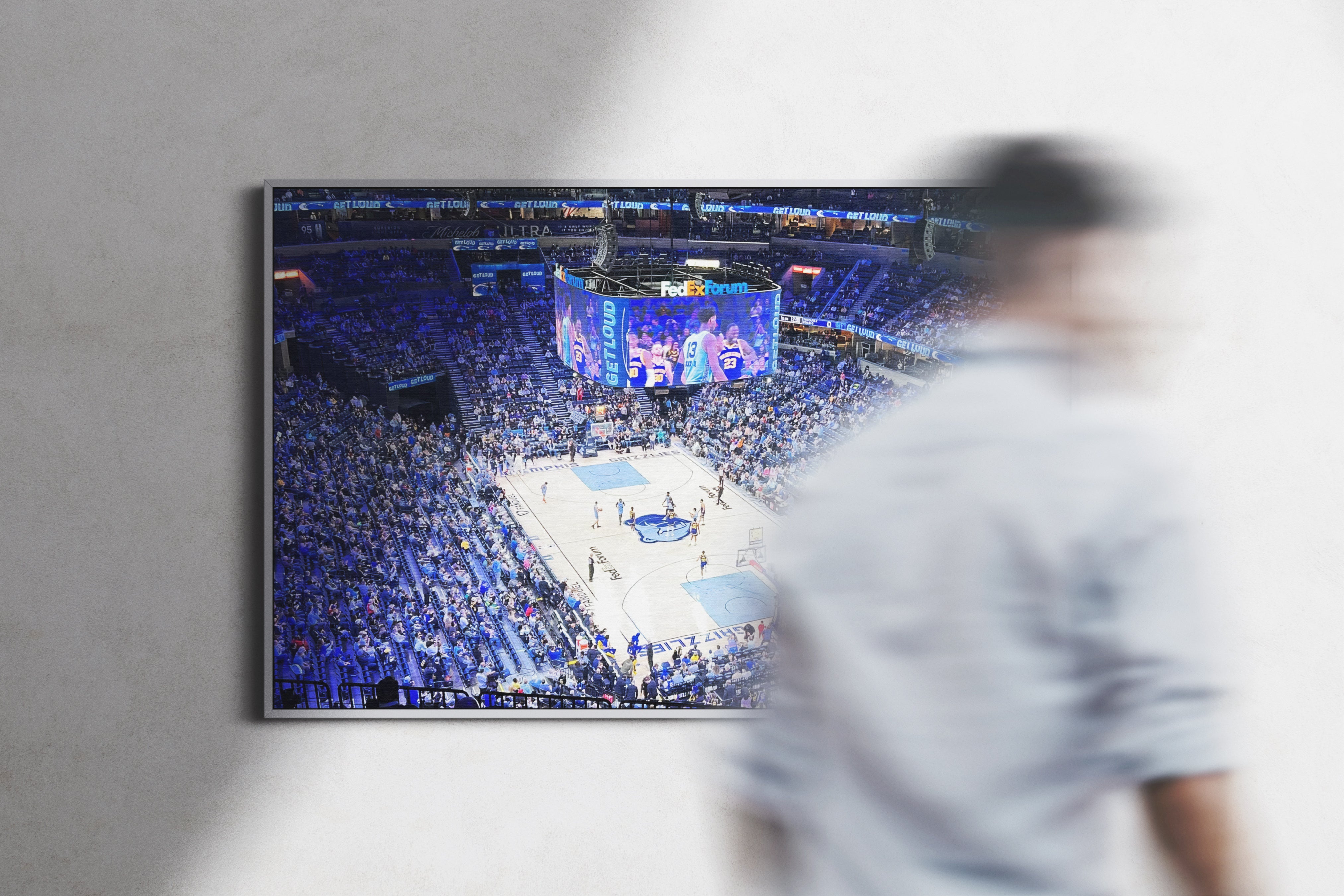 Memphis Grizzlies Arena Poster or Canvas Wall Art print decor