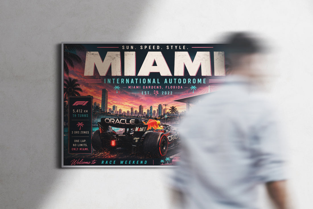 Miami F1 Racing Poster & Canvas – Miami International Autodrome Motorsport Wall Art
