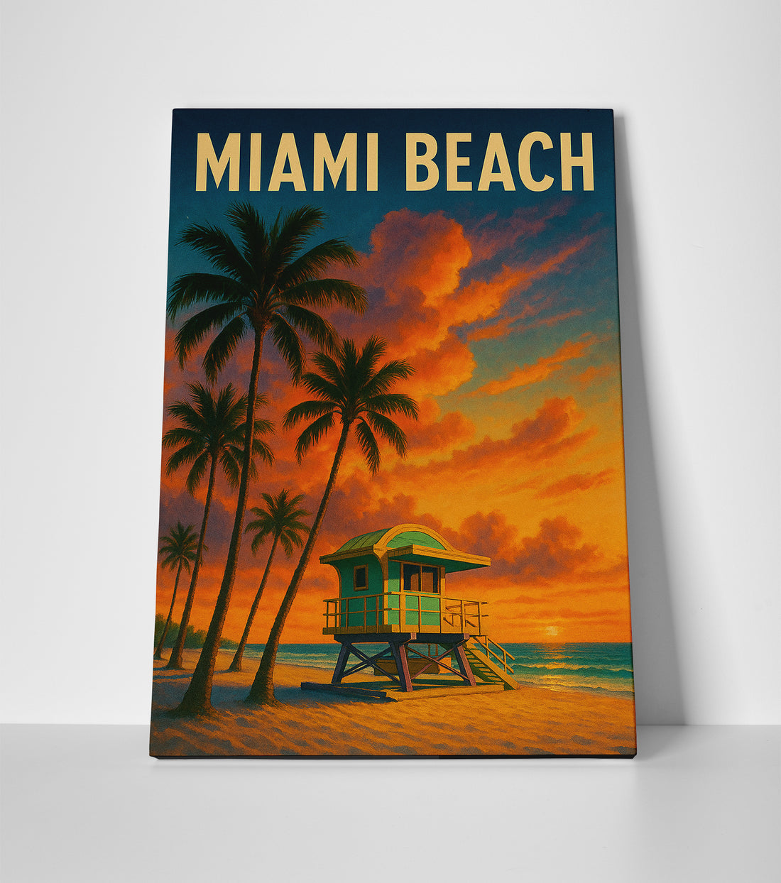 Miami Beach poster canvas art