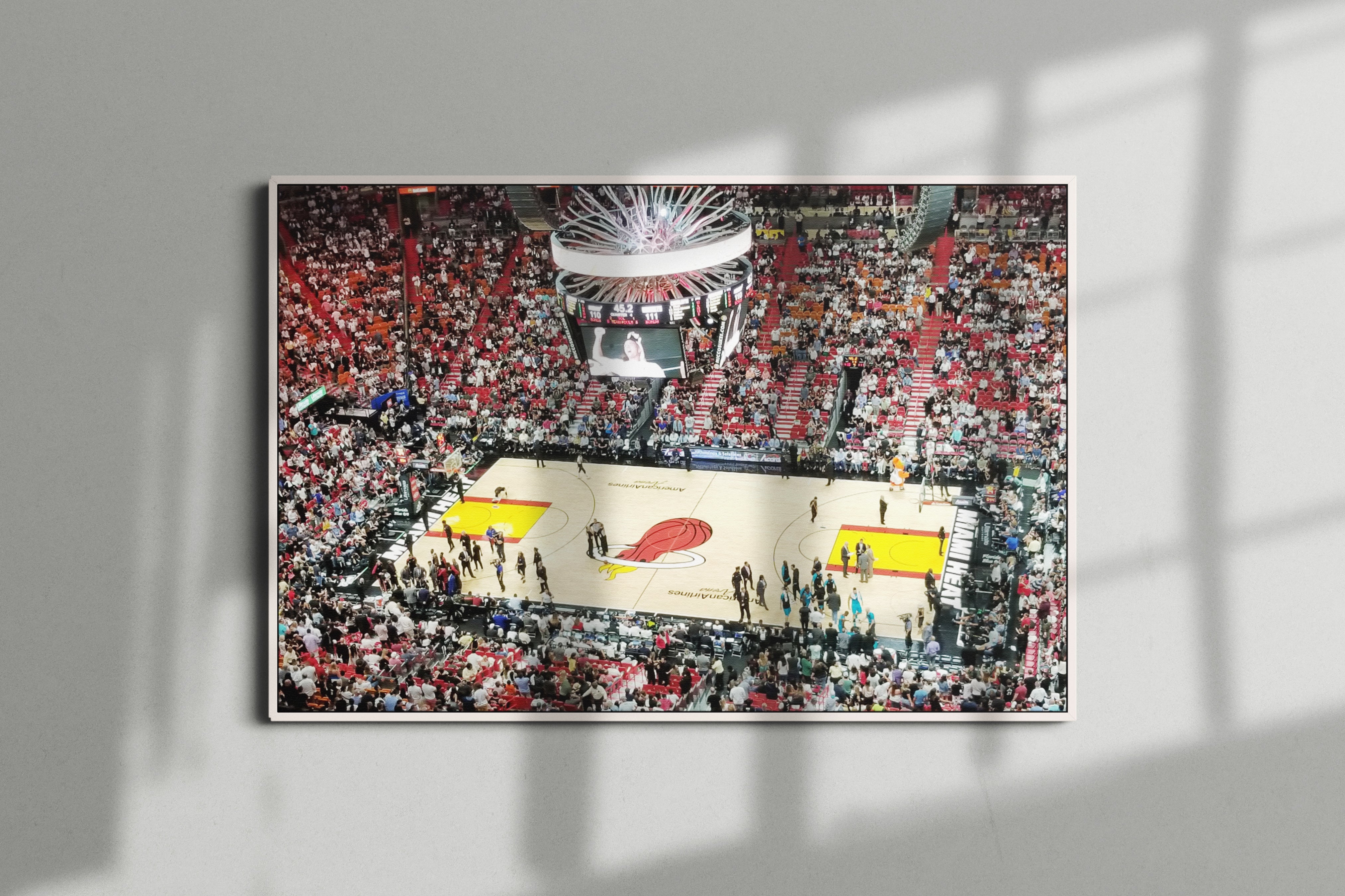 Miami Heat Arena Poster or Canvas Wall Art print