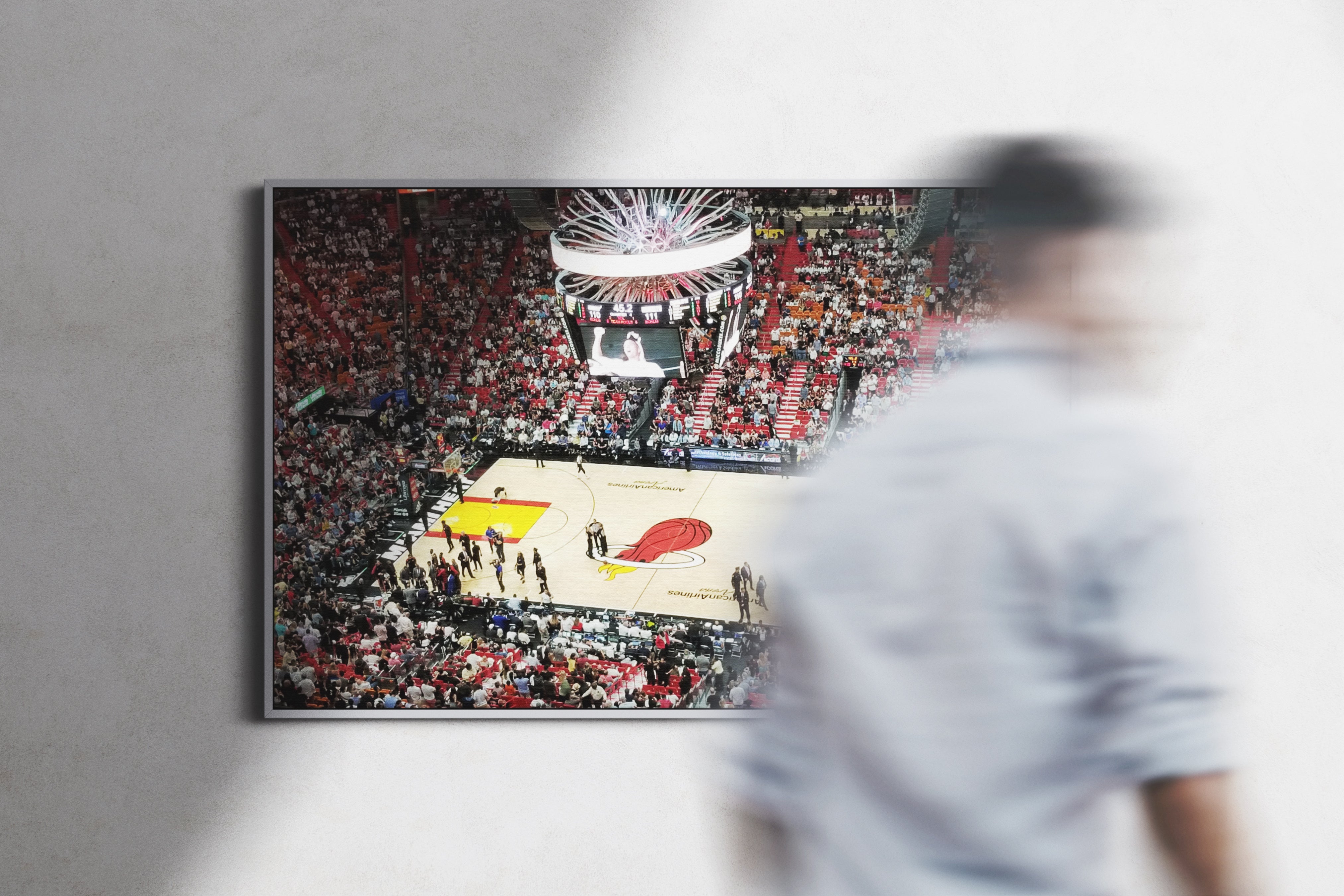 Miami Heat Arena Poster or Canvas Wall Art print decor
