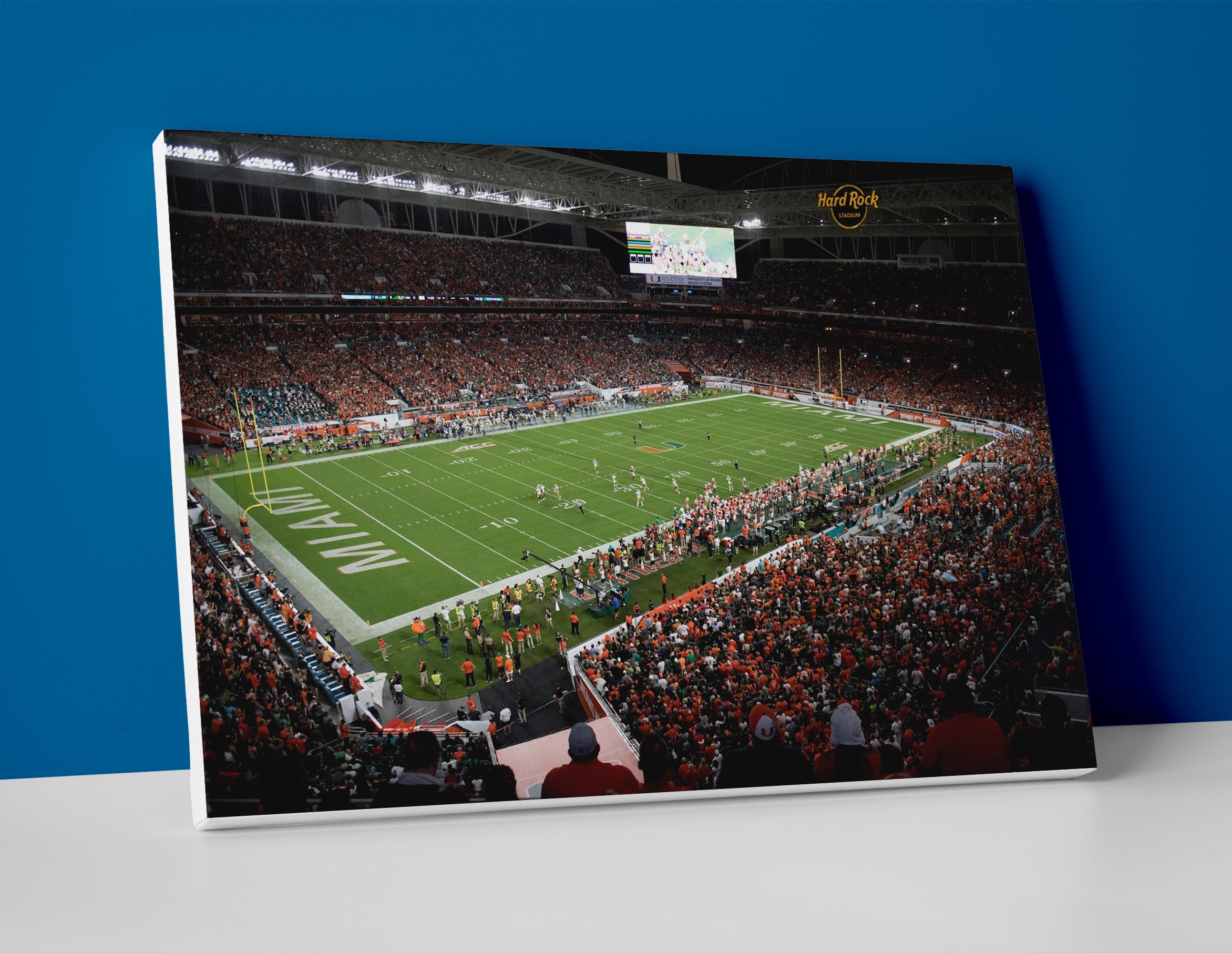 Miami Hurricanes football stadium poster canvas decor
