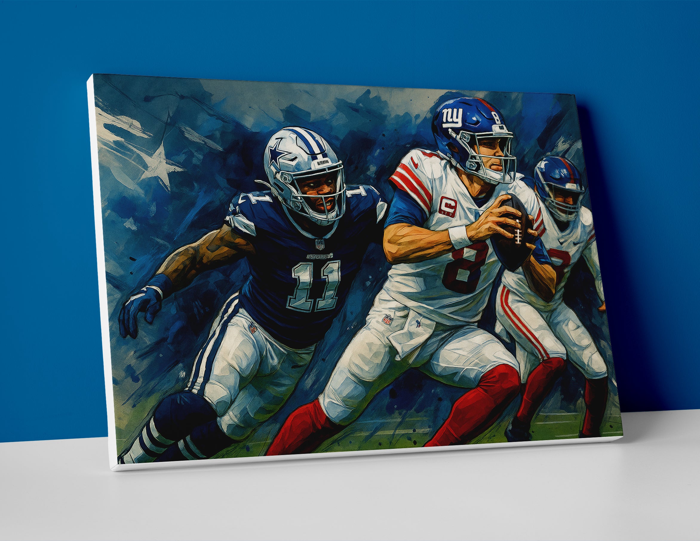 Micah Parsons Painting Poster canvas wall art print decor cowboys