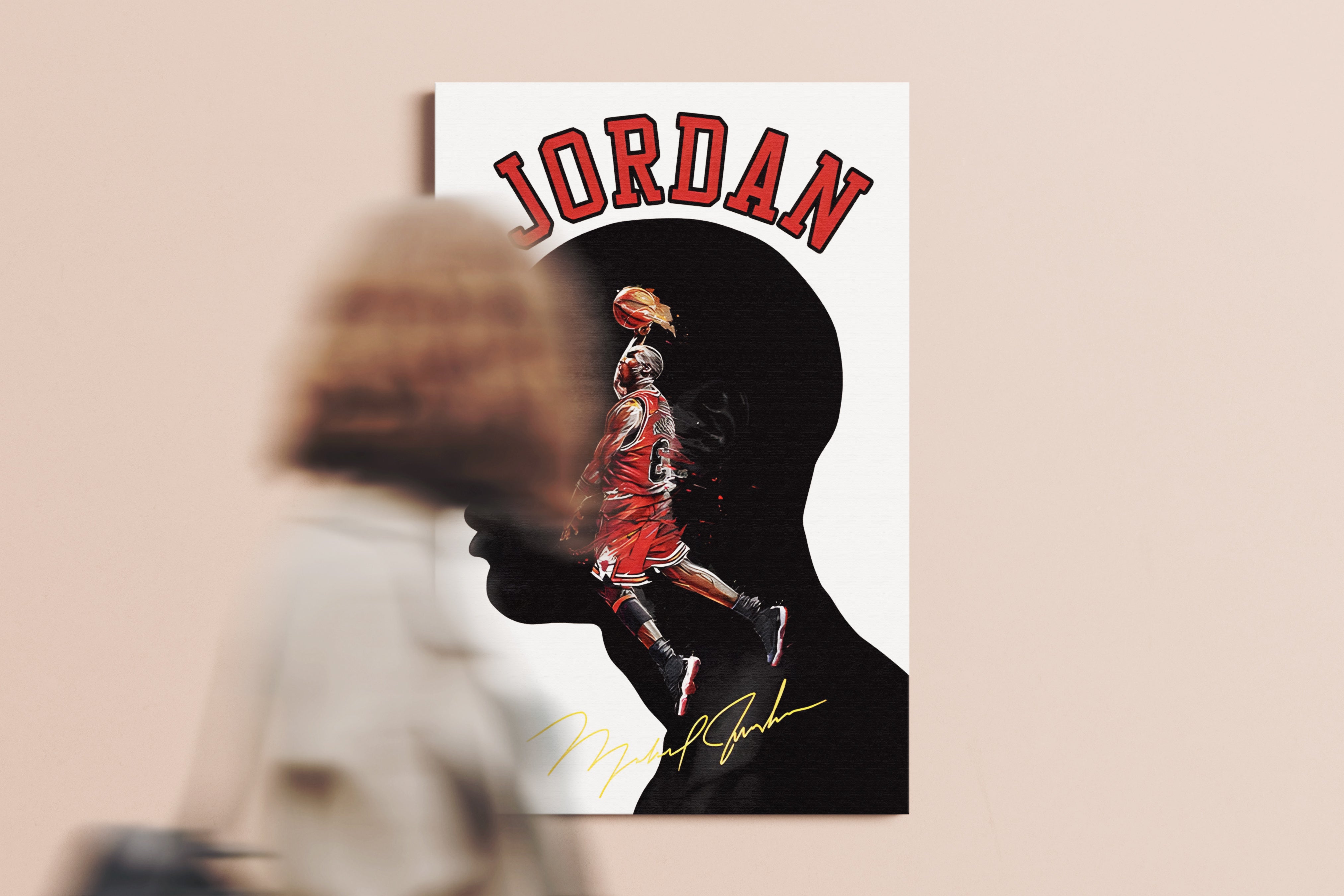 Michael Jordan Autograph Poster or Canvas Wall Art print