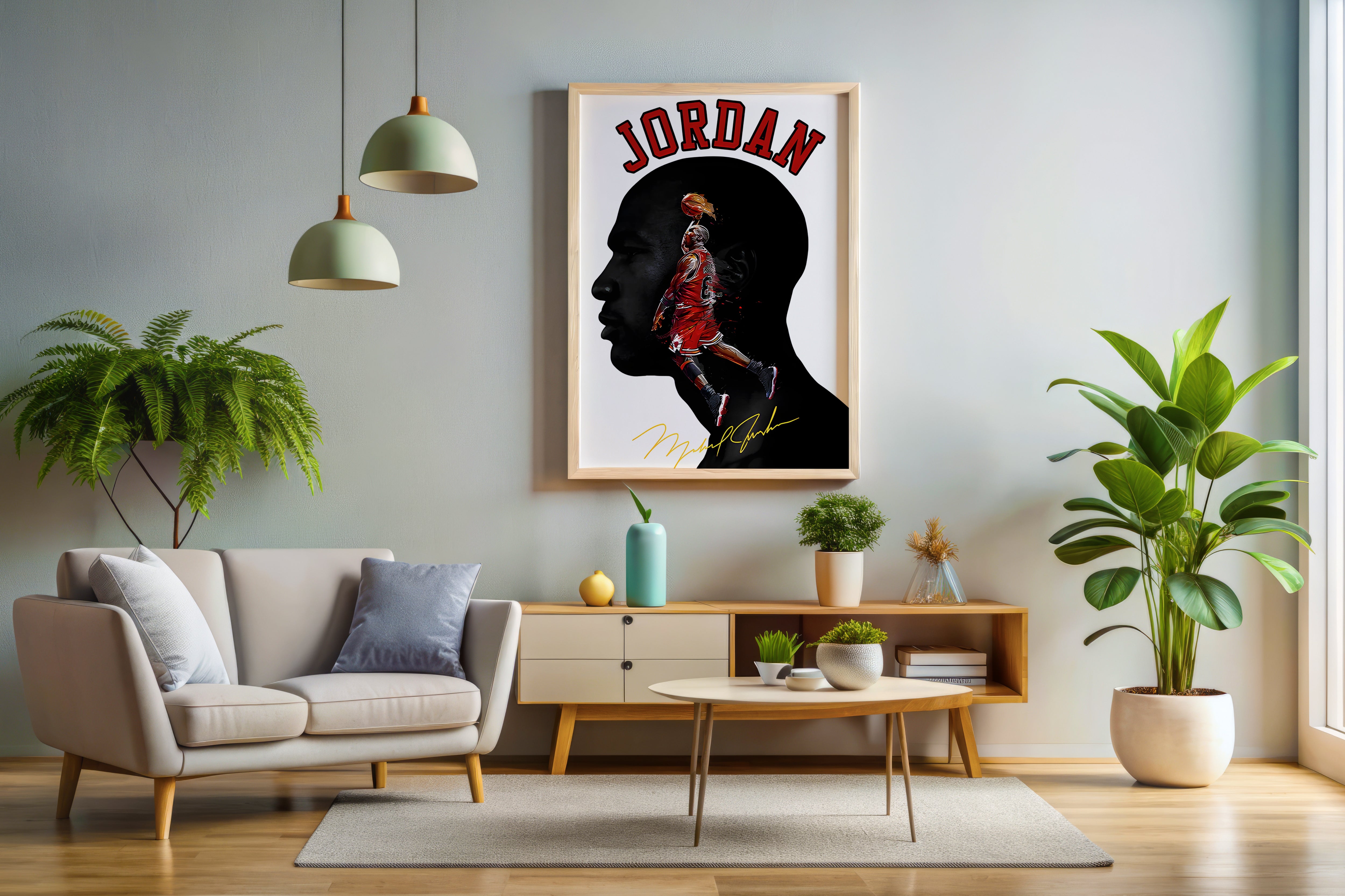 Michael Jordan Autograph Poster or Canvas Wall Art print artwork