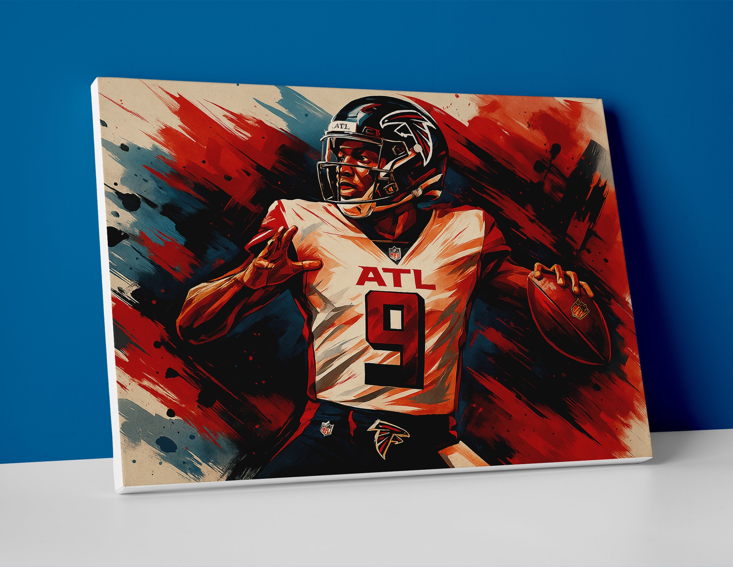 Michael Penix Jr poster painting canvas wall art decor falcons
