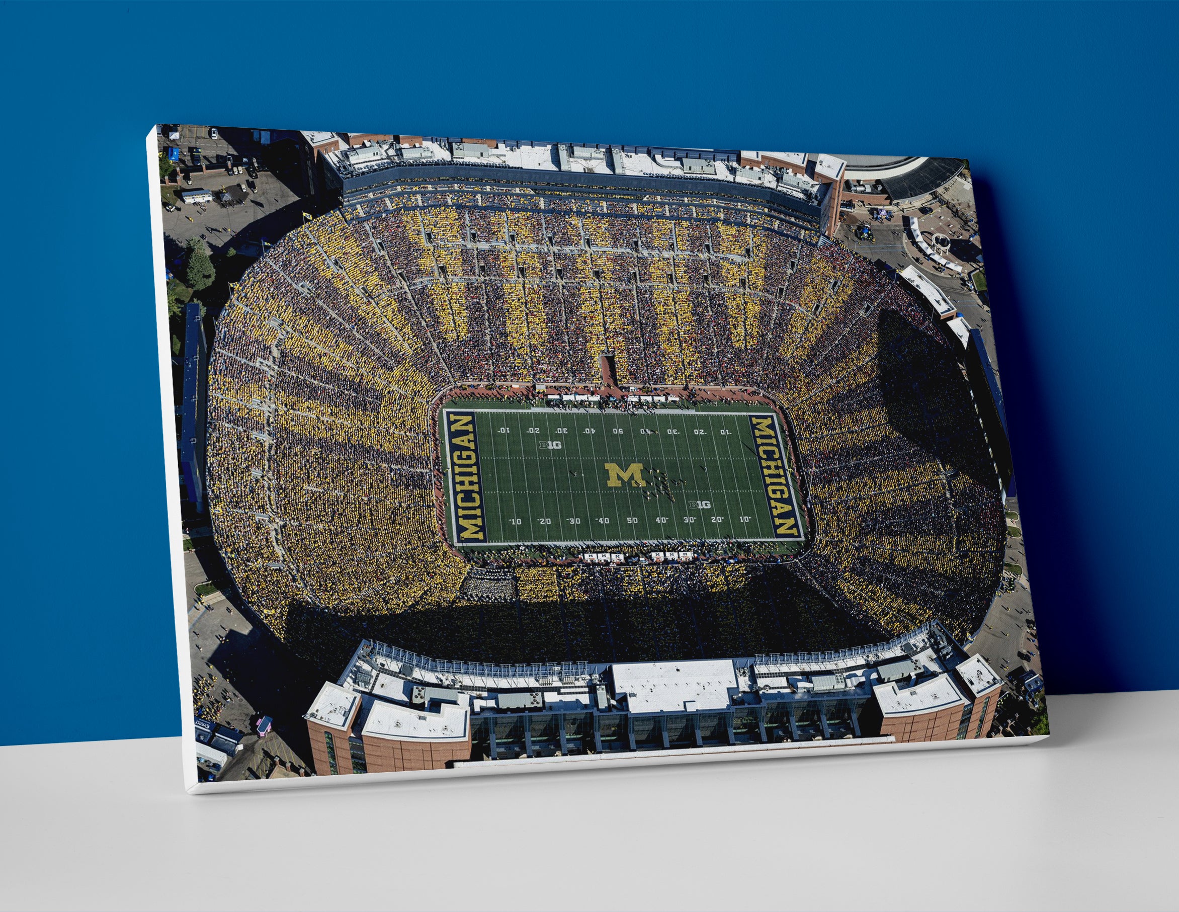 Michigan Football Stadium Poster canvas wolverines wall art print