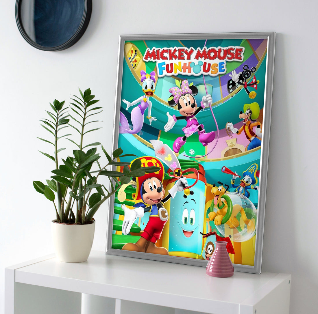 Mickey Mouse Funhouse poster canvas wall art print decor artwork