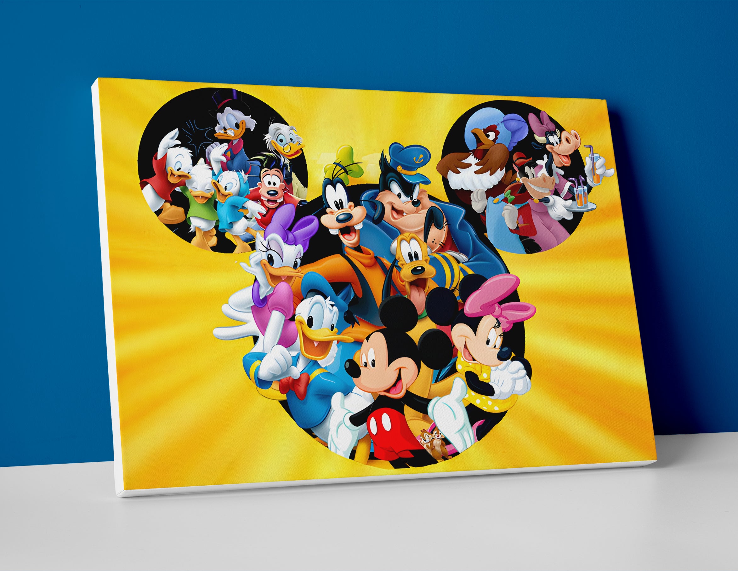 Mickey mouse characters poster canvas wall art print decor artwork disney