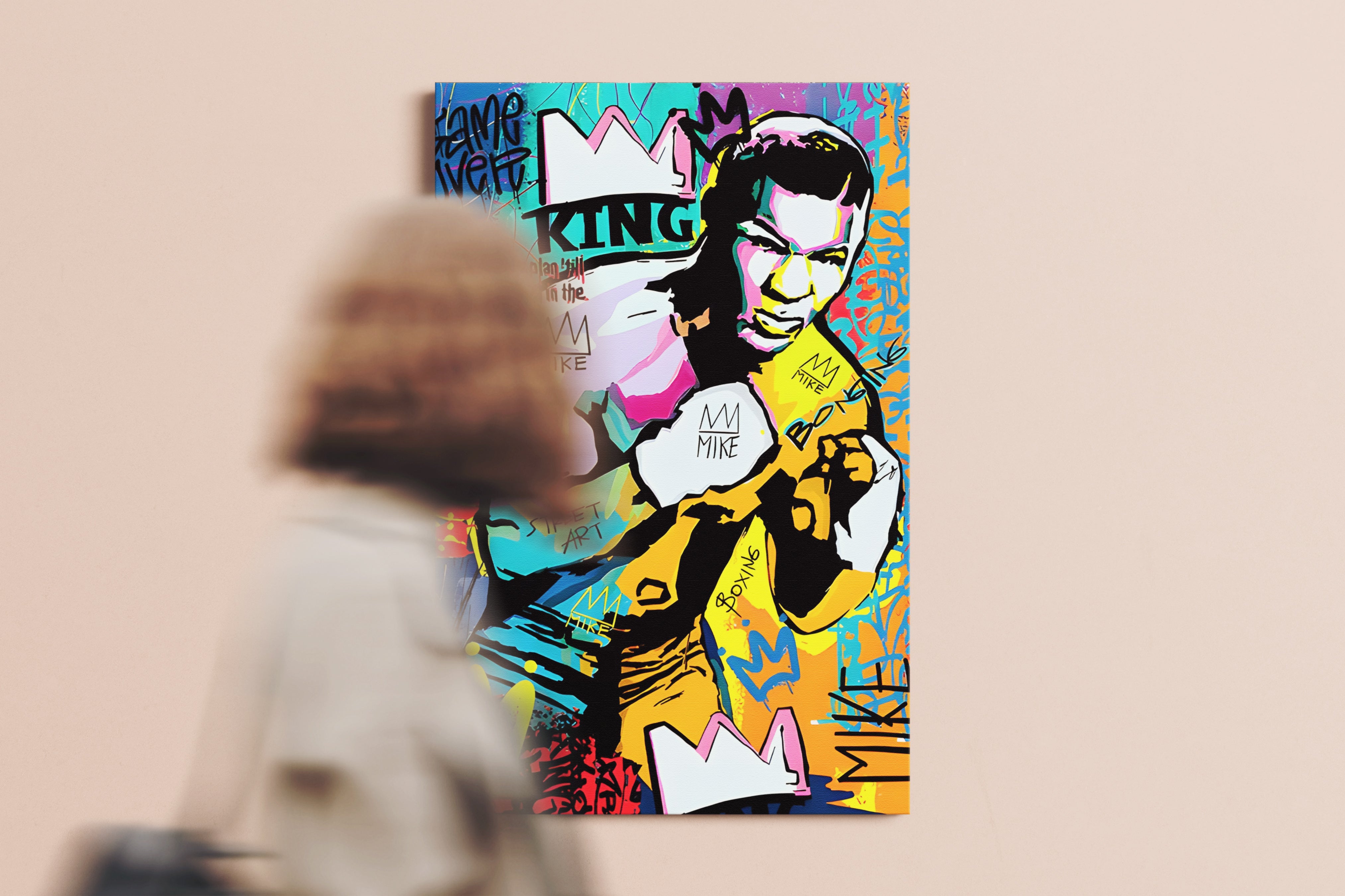 Mike Tyson Graffiti Poster or Canvas Wall Art print