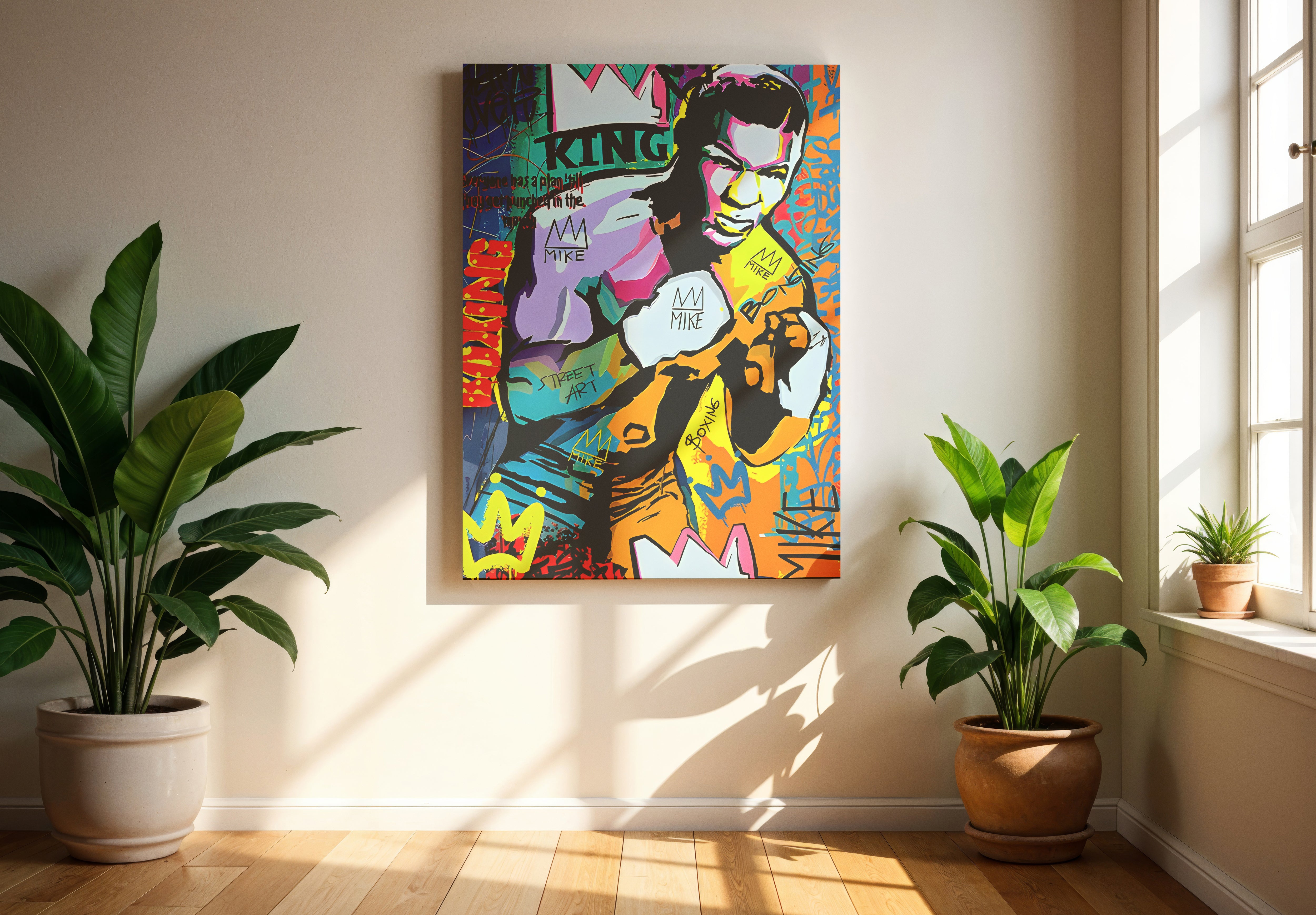 Mike Tyson Graffiti Poster or Canvas Wall Art print decor