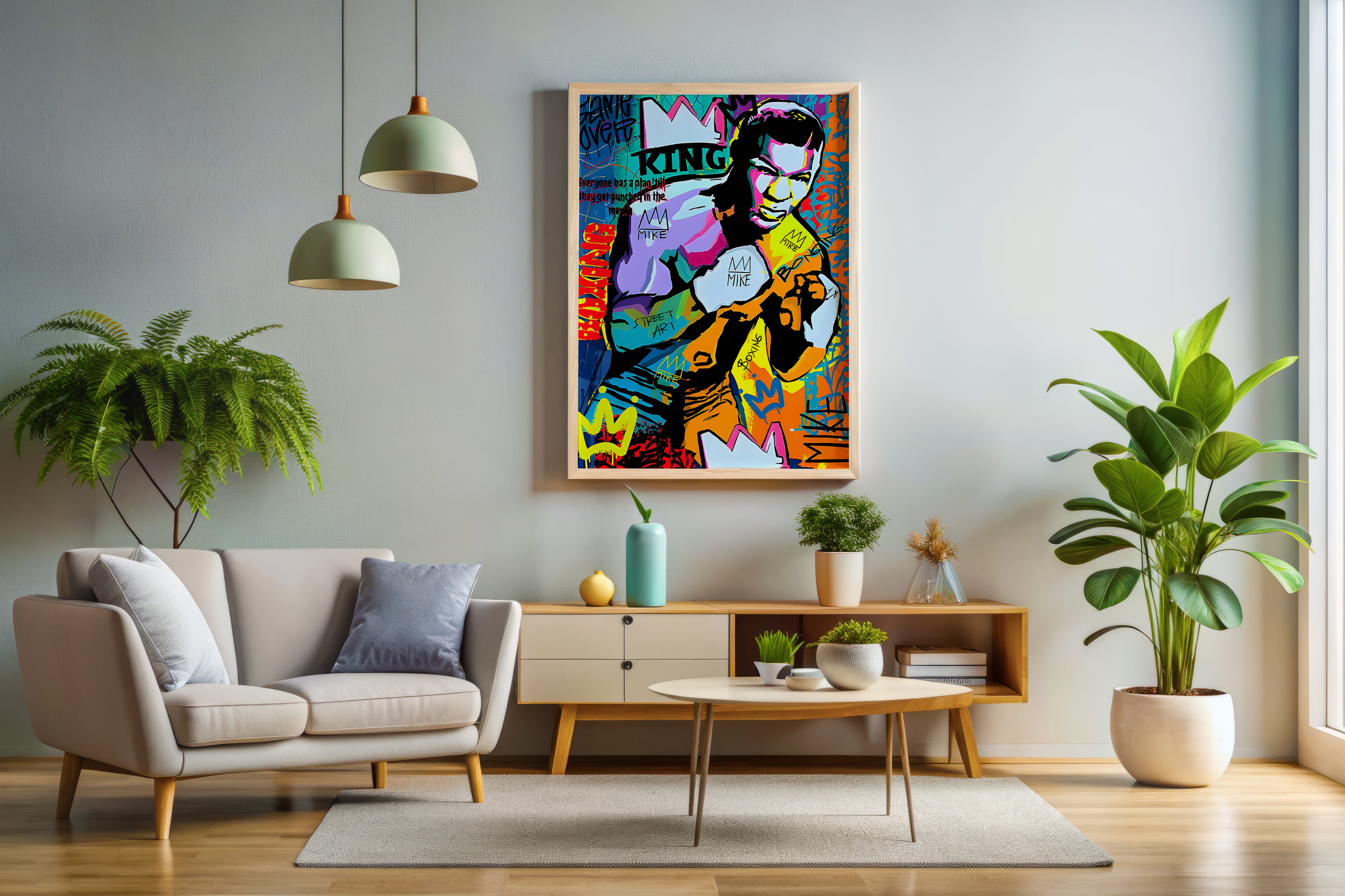 Mike Tyson Graffiti Poster or Canvas Wall Art print decor artwork