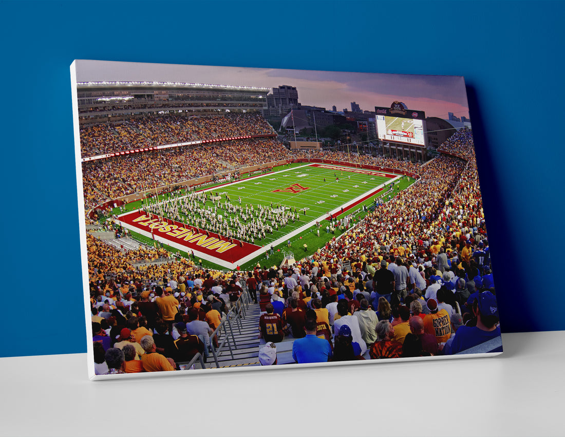 Minnesota Gophers football stadium poster canvas wall art print