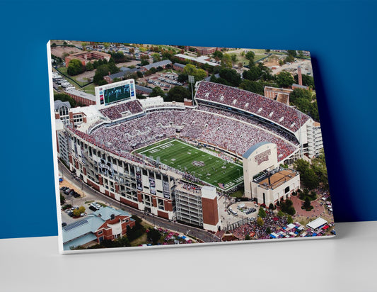 Mississippi State football stadium poster canvas wall art