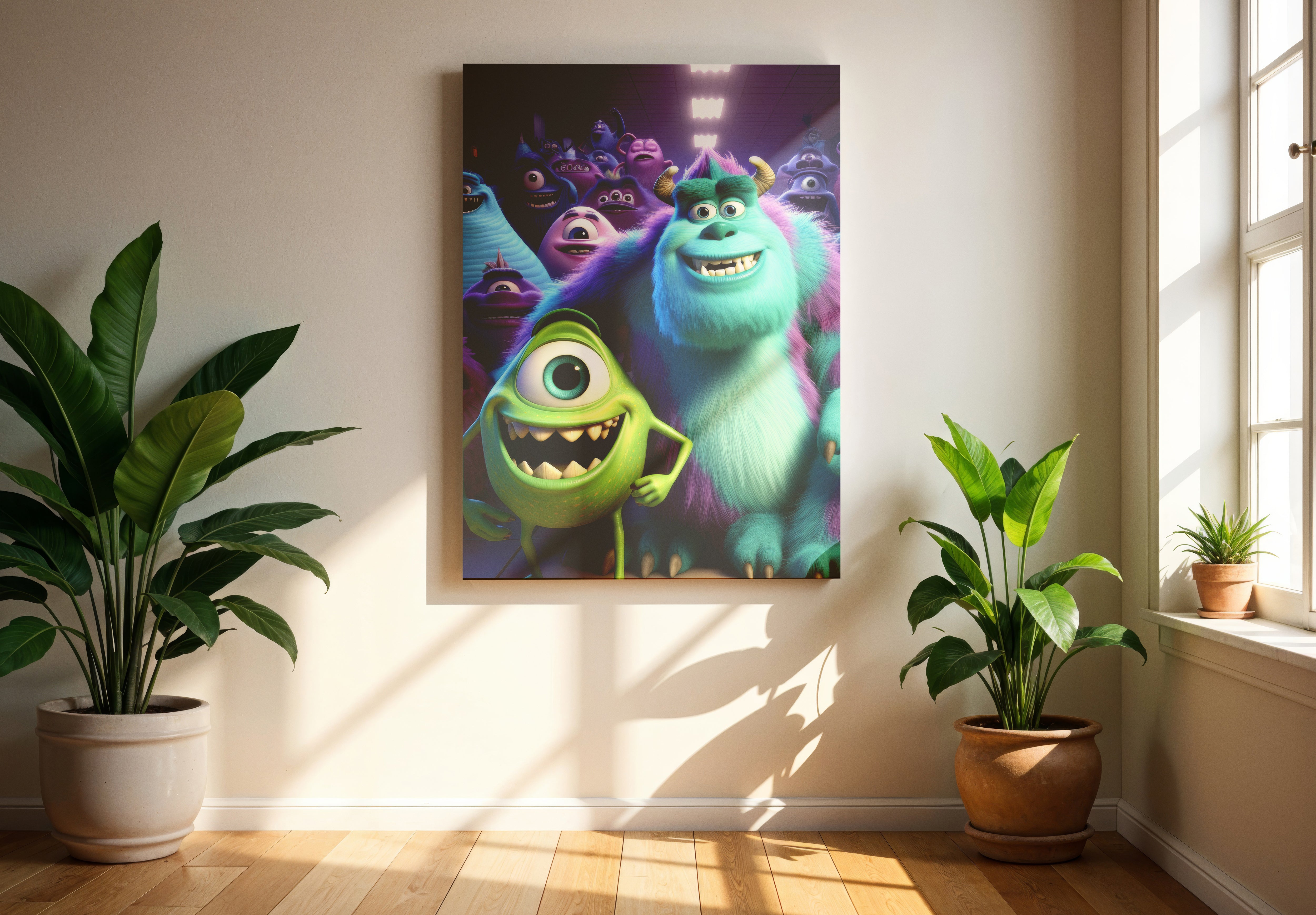Monsters Inc Poster or Canvas Wall Art print decor artwork