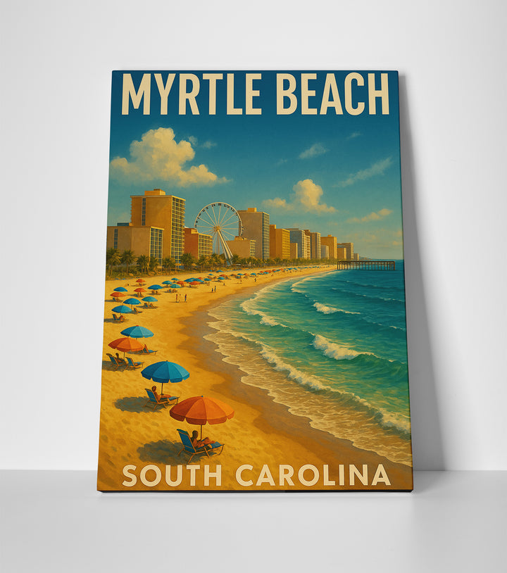 Myrtle Beach poster canvas art