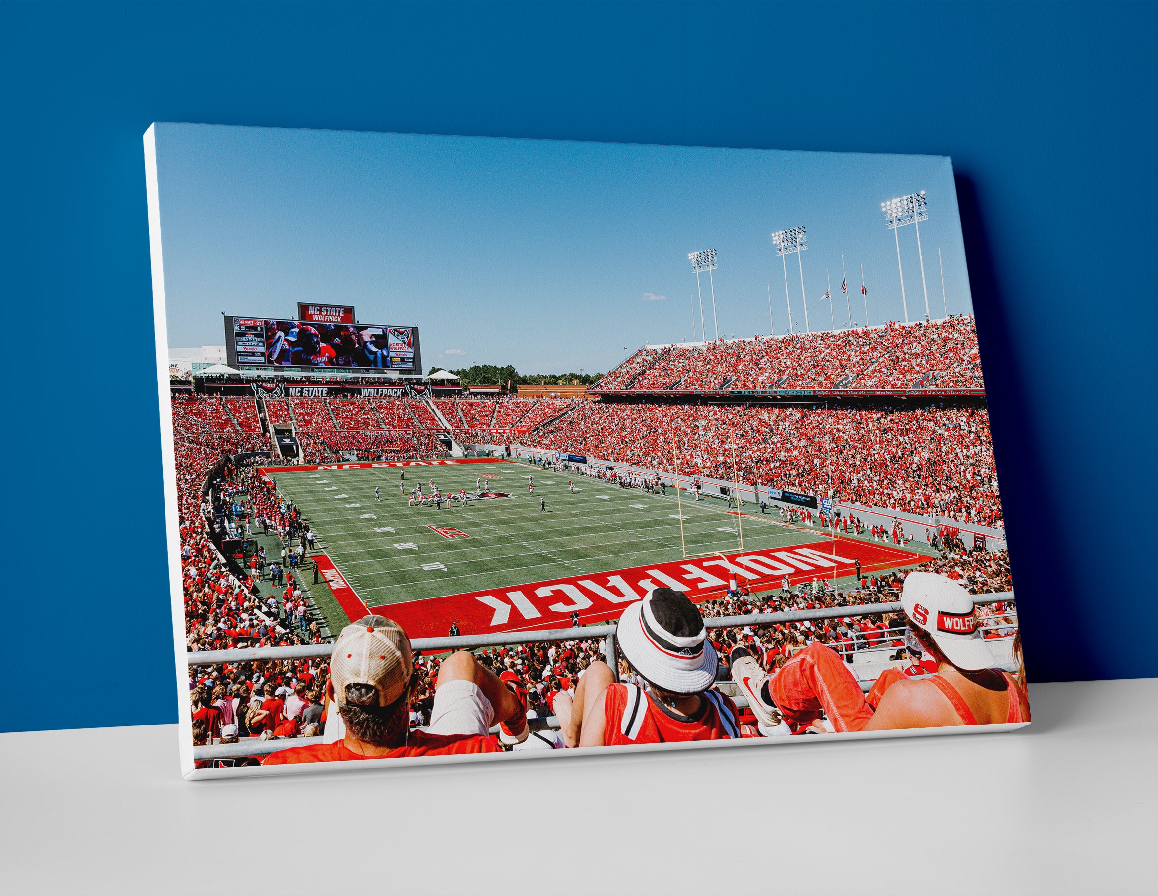 NC State football stadium poster canvas wall art