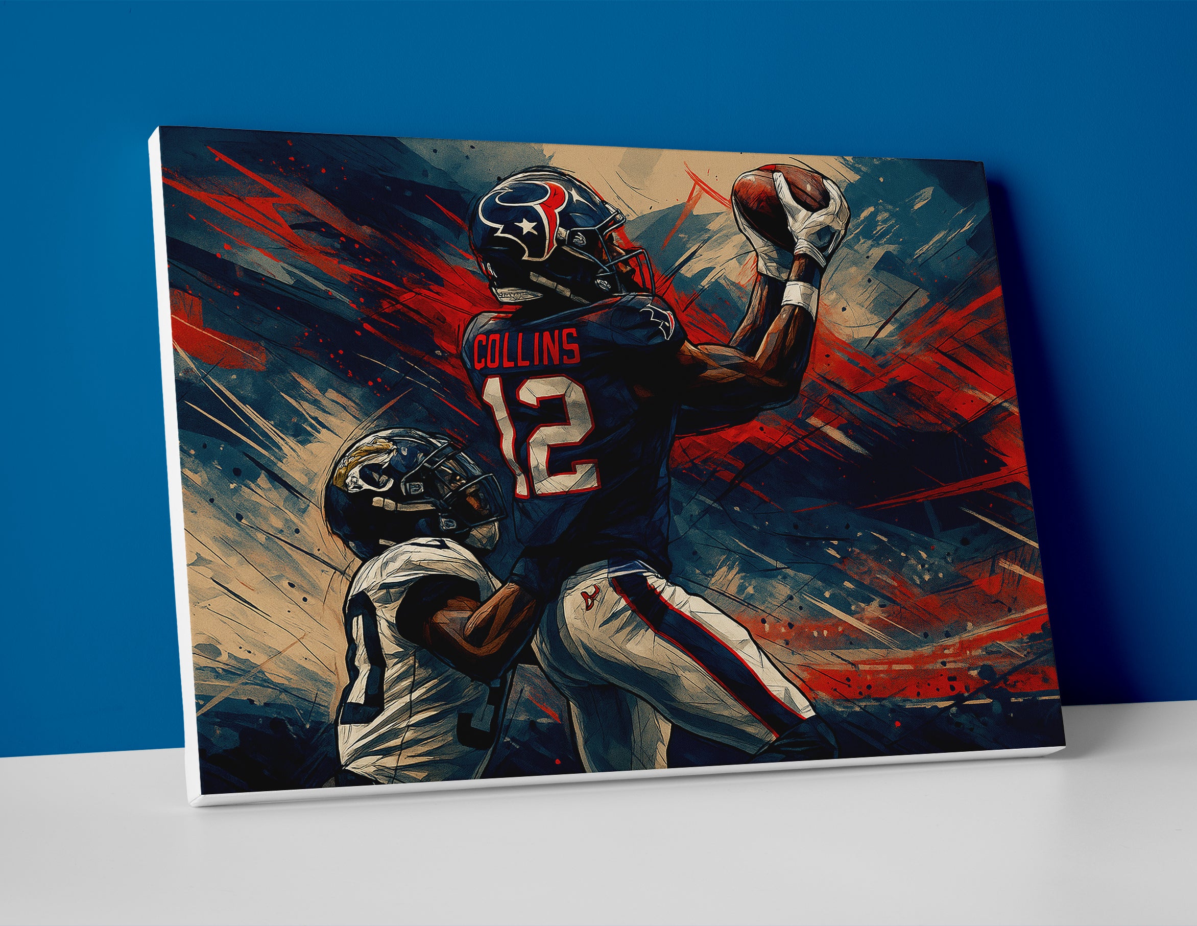 Nico Collins poster canvas painting texans wall art print decor