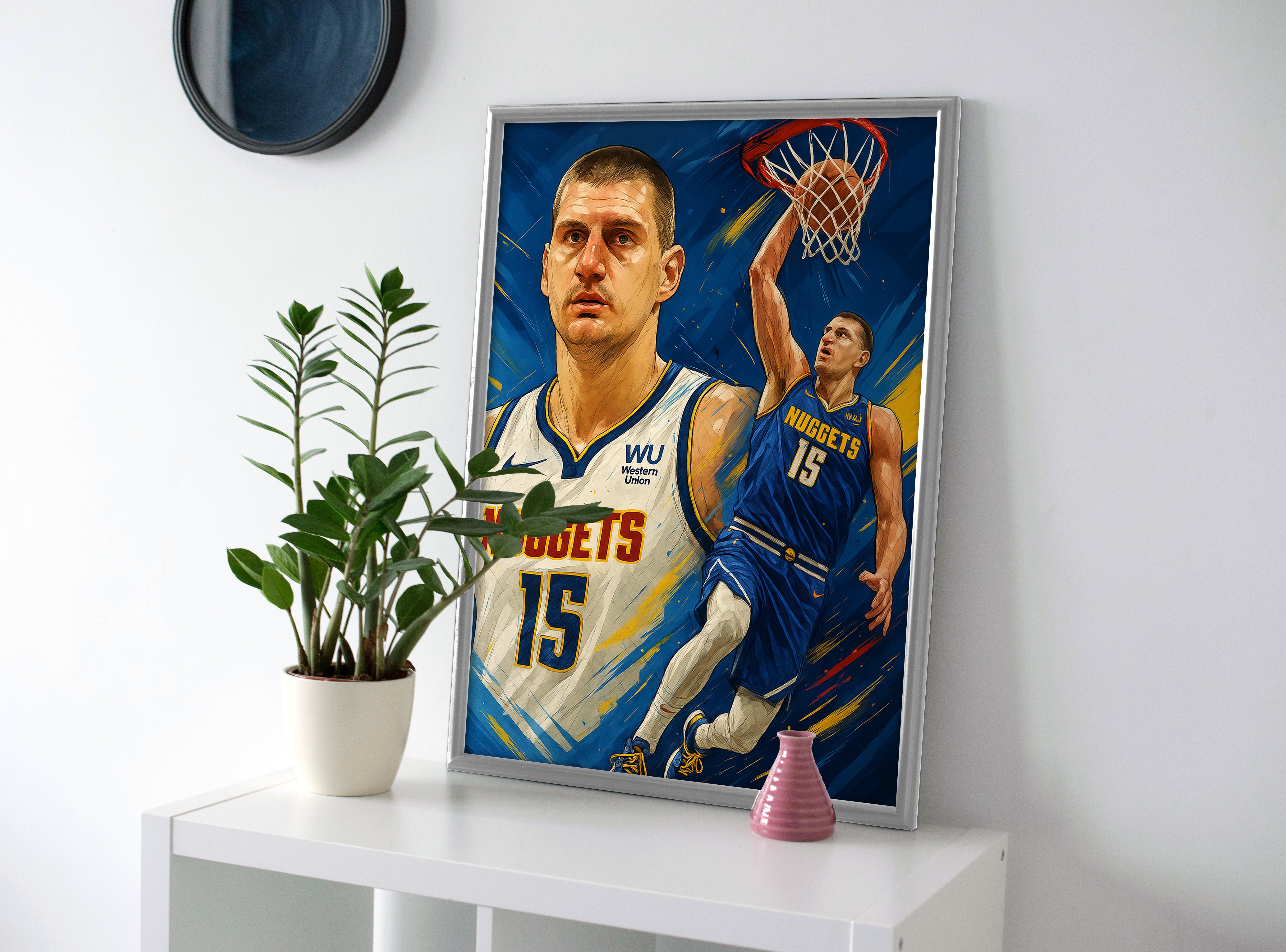 Nikola Jokic poster canvas wall art print decor painting