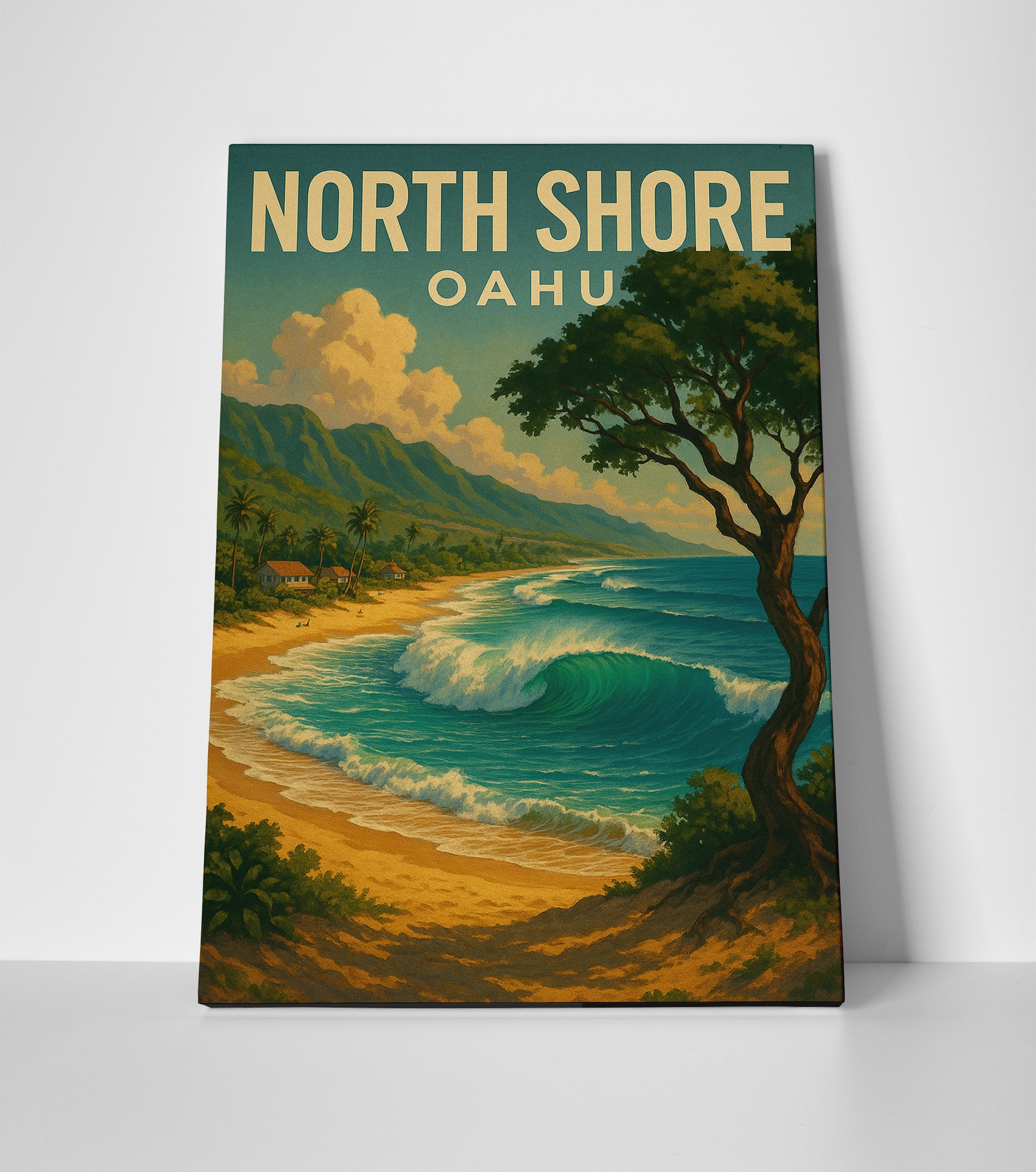 North Shore Oahu Beach Poster canvas wall art print home decor