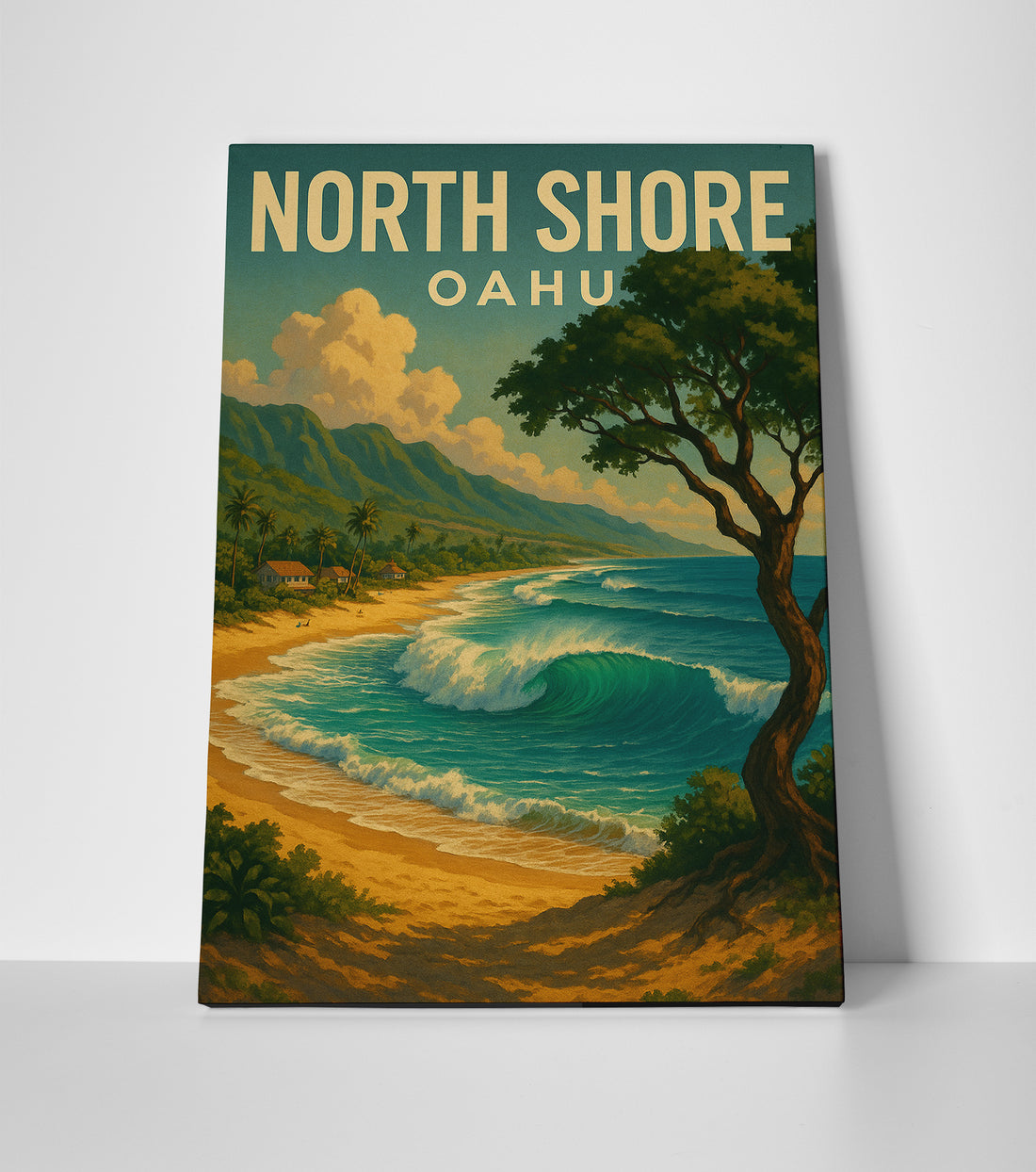 North Shore Oahu Beach Poster canvas wall art print home decor