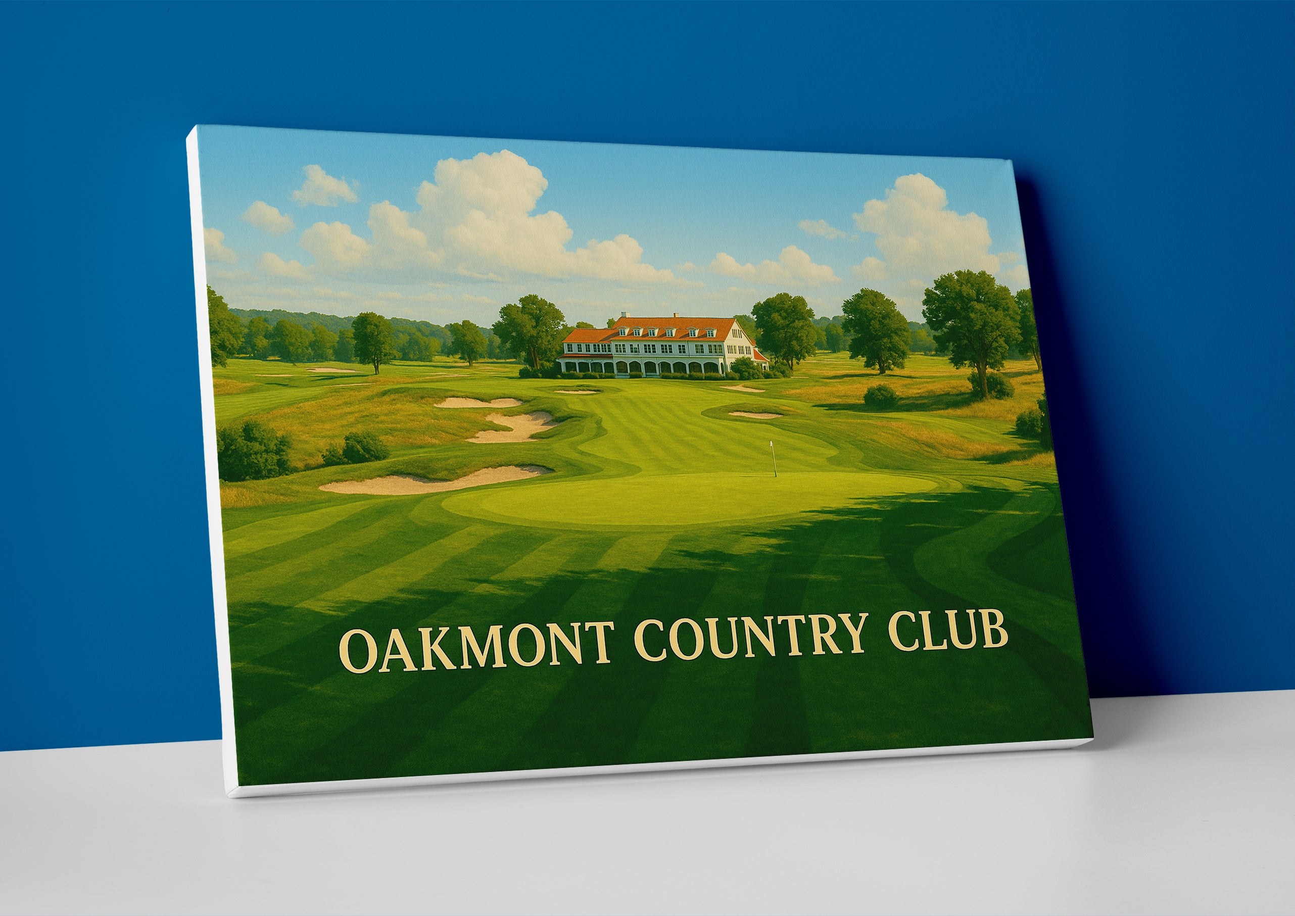 Oakmont Country Club golf poster canvas wall art print decor