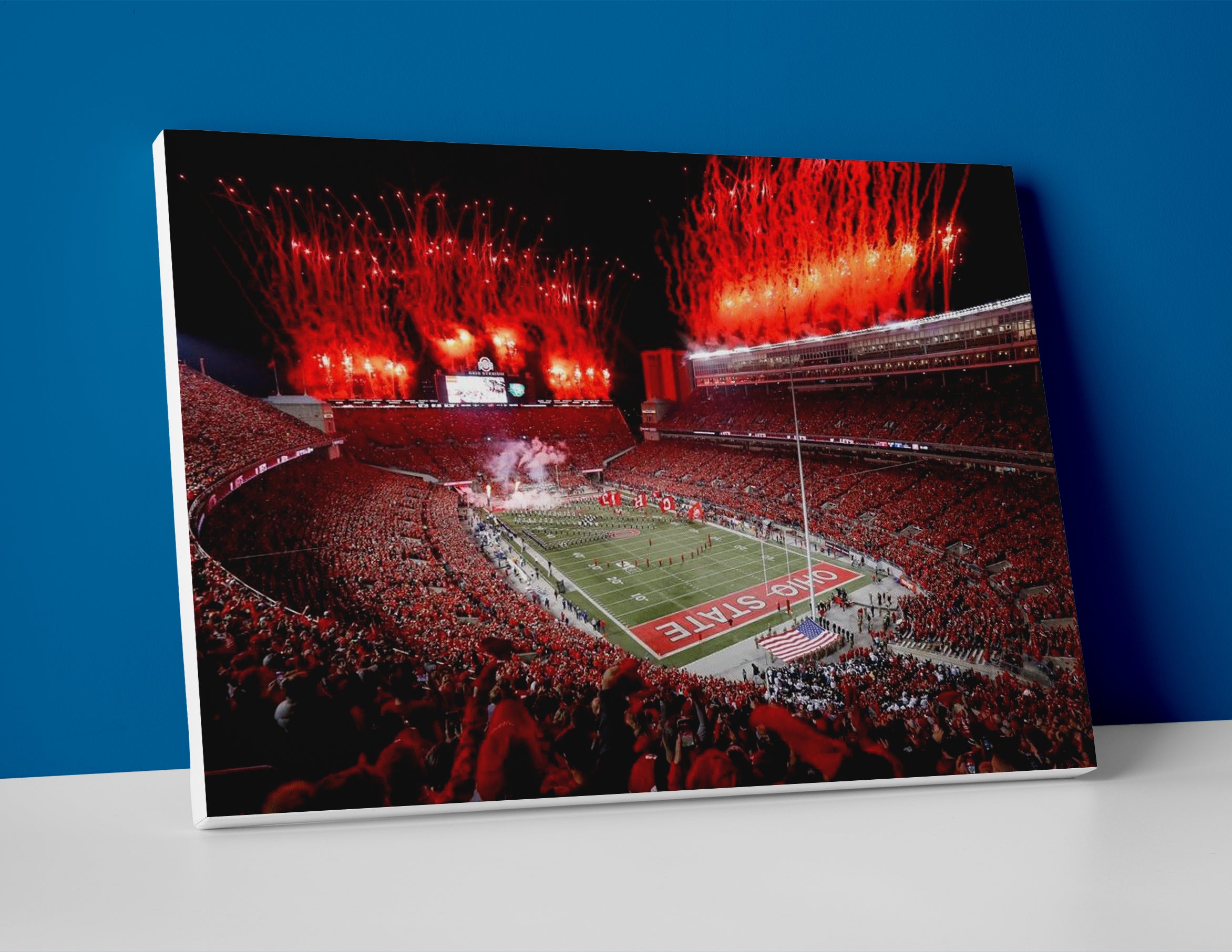 Ohio State football stadium poster canvas decor