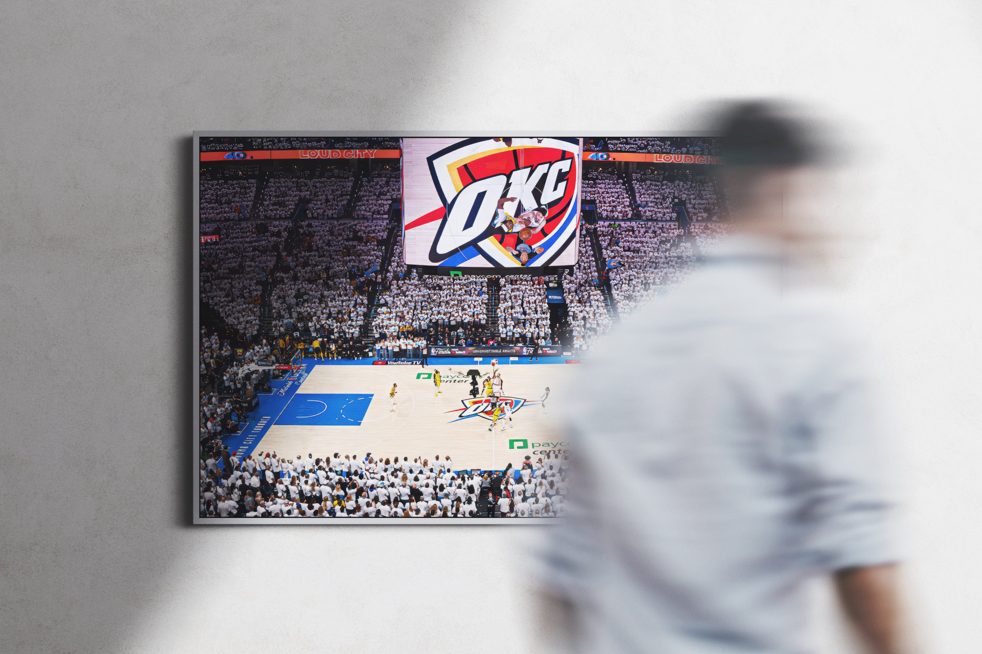 Oklahoma City Thunder Arena Poster or Canvas Wall Art print decor