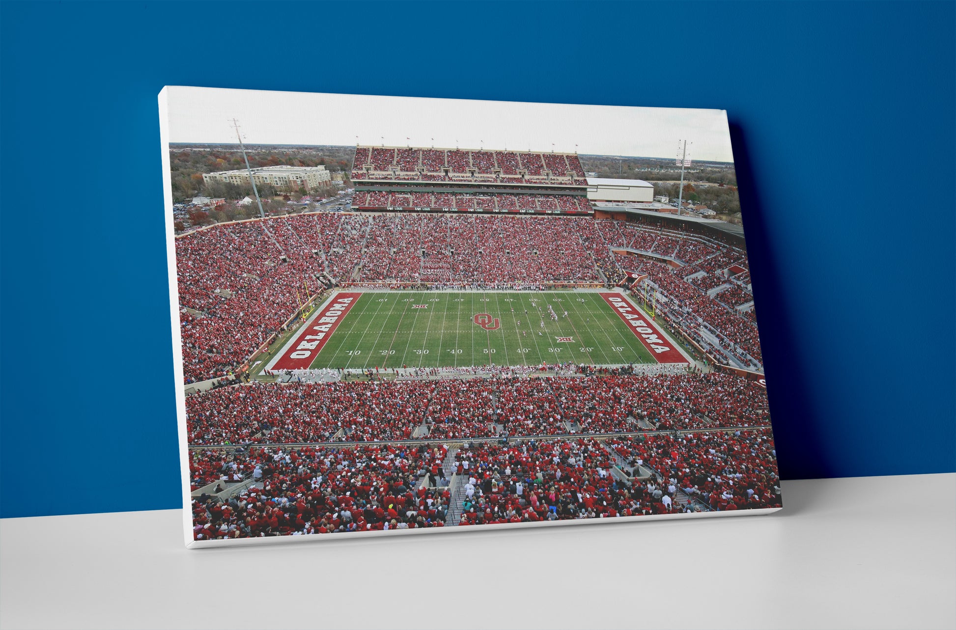 Oklahoma football stadium poster canvas