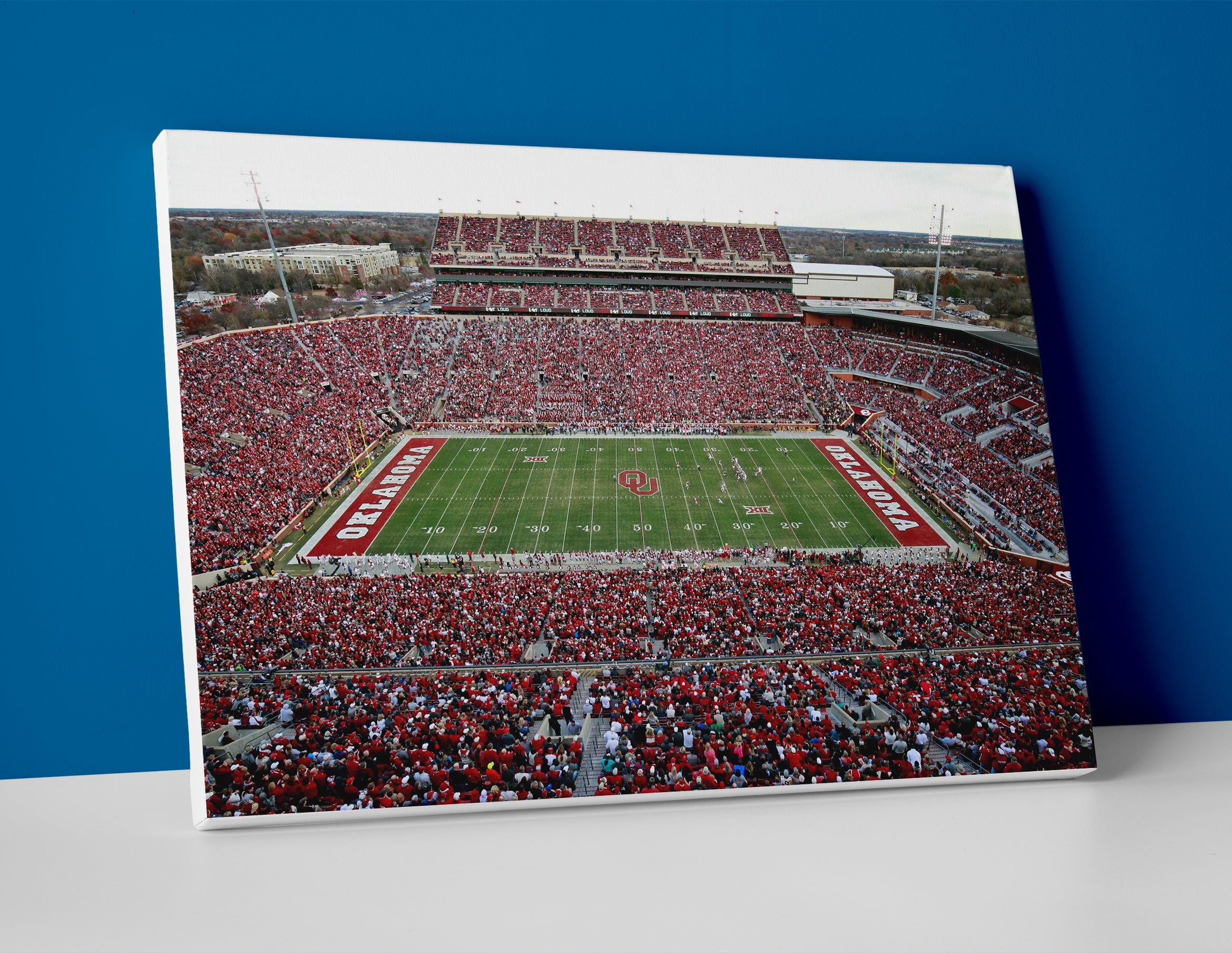 Oklahoma football stadium poster canvas wall art