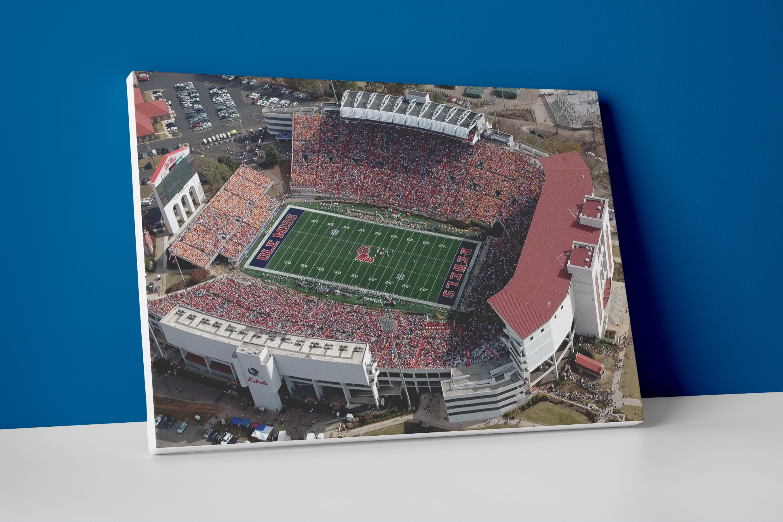 Ole Miss football stadium poster canvas