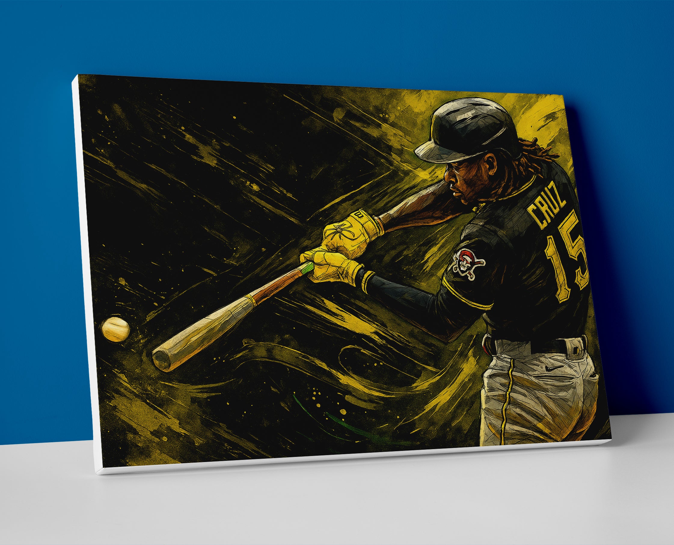 Oneil Cruz Poster canvas pittsburgh pirates wall art painting