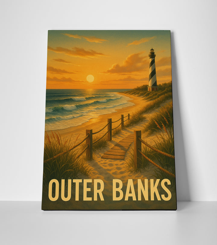 Outer Banks Beach Poster canvas wall art print home decor