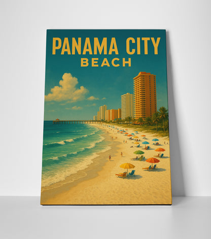 Panama City Beach Poster canvas wall art print decor