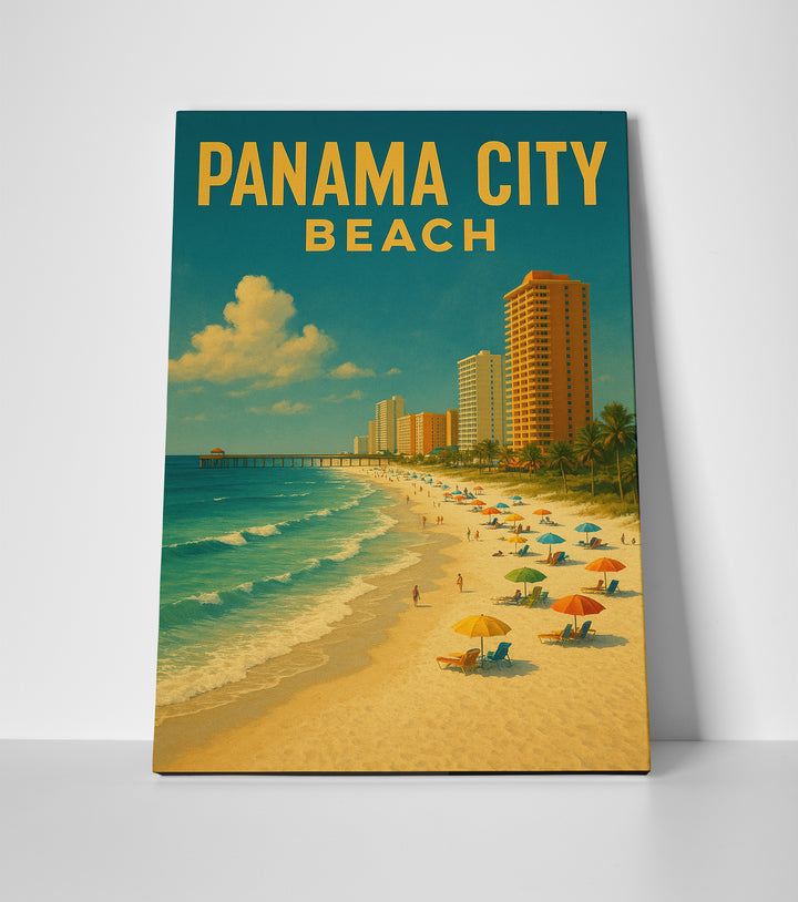 Panama City Beach Poster canvas wall art print decor