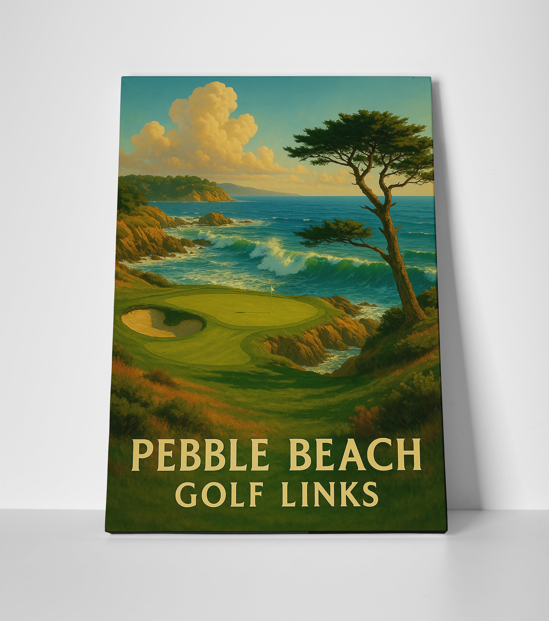 Pebble Beach Golf Links Poster canvas wall art print decor