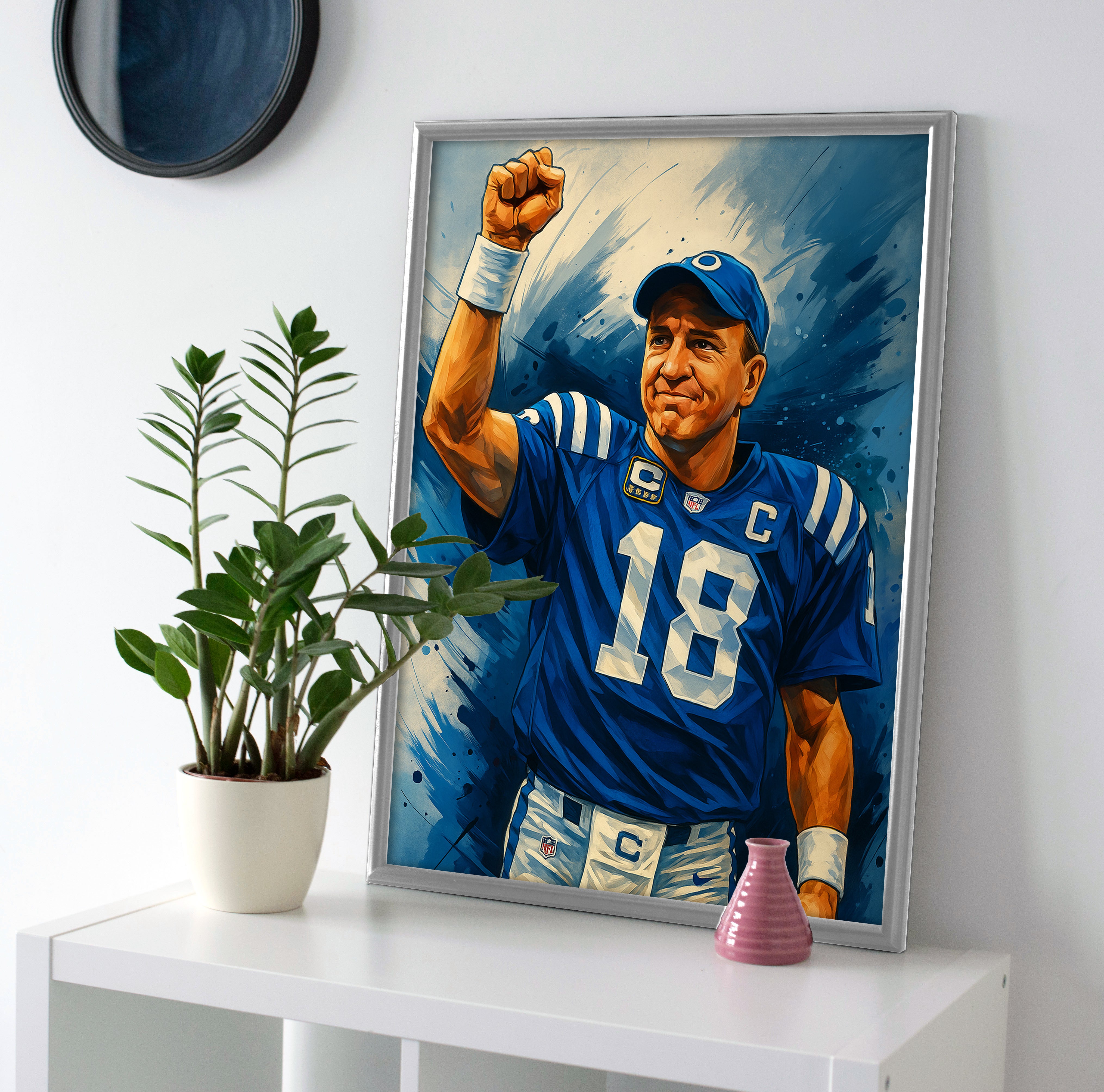 Peyton Manning Poster canvas painting wall art print colts decor