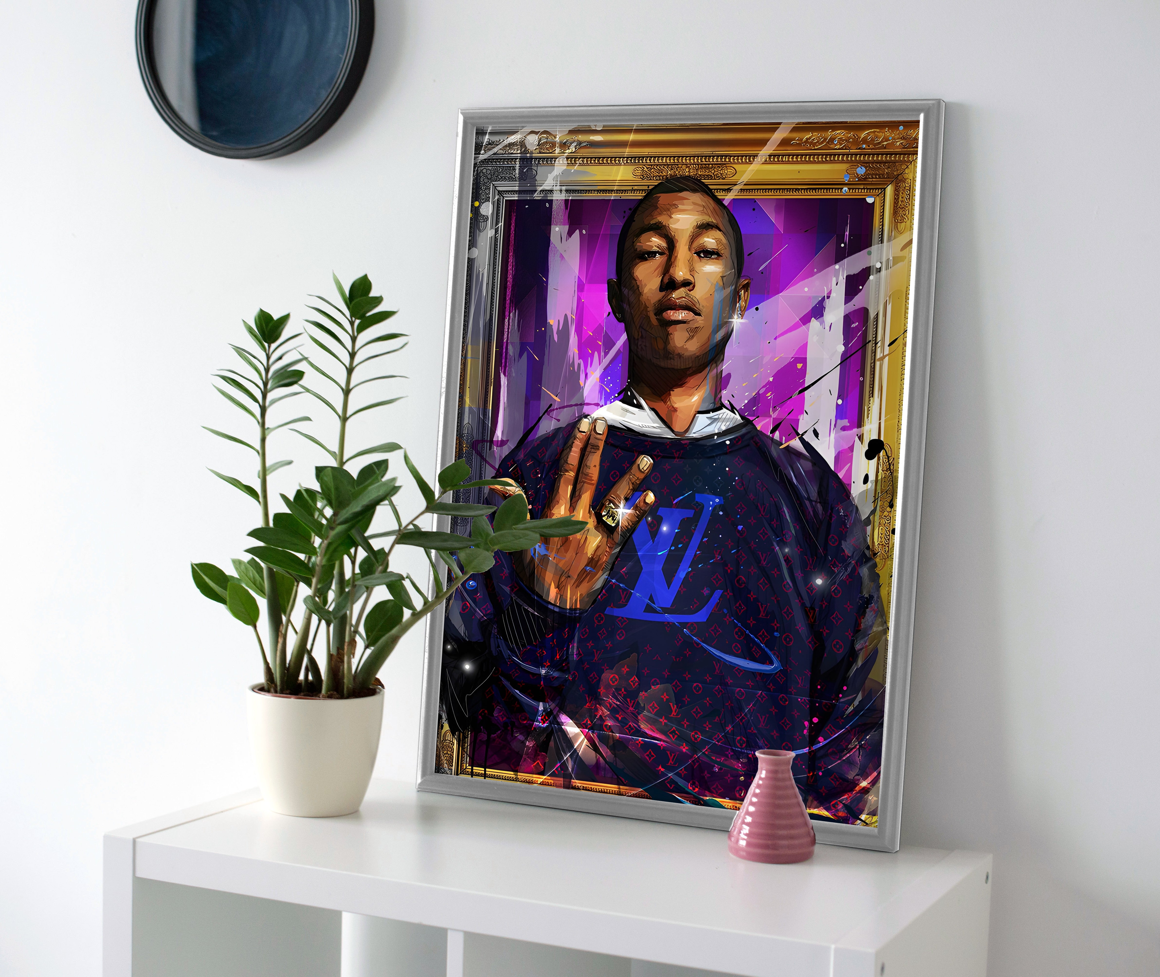 Pharrell Poster canvas wall art print painting