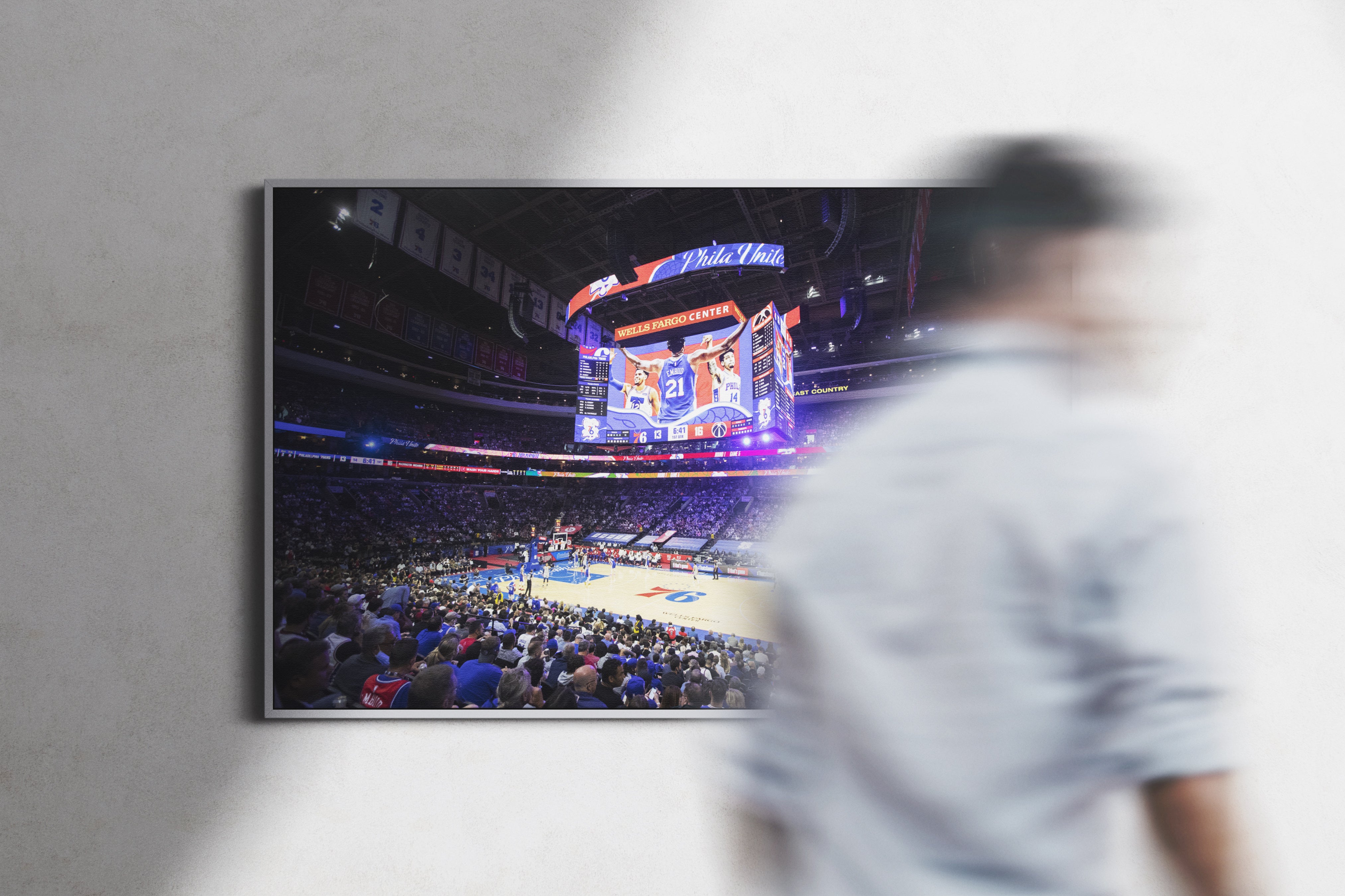 Philadelphia 76ers Arena Poster or Canvas Wall Art print decor