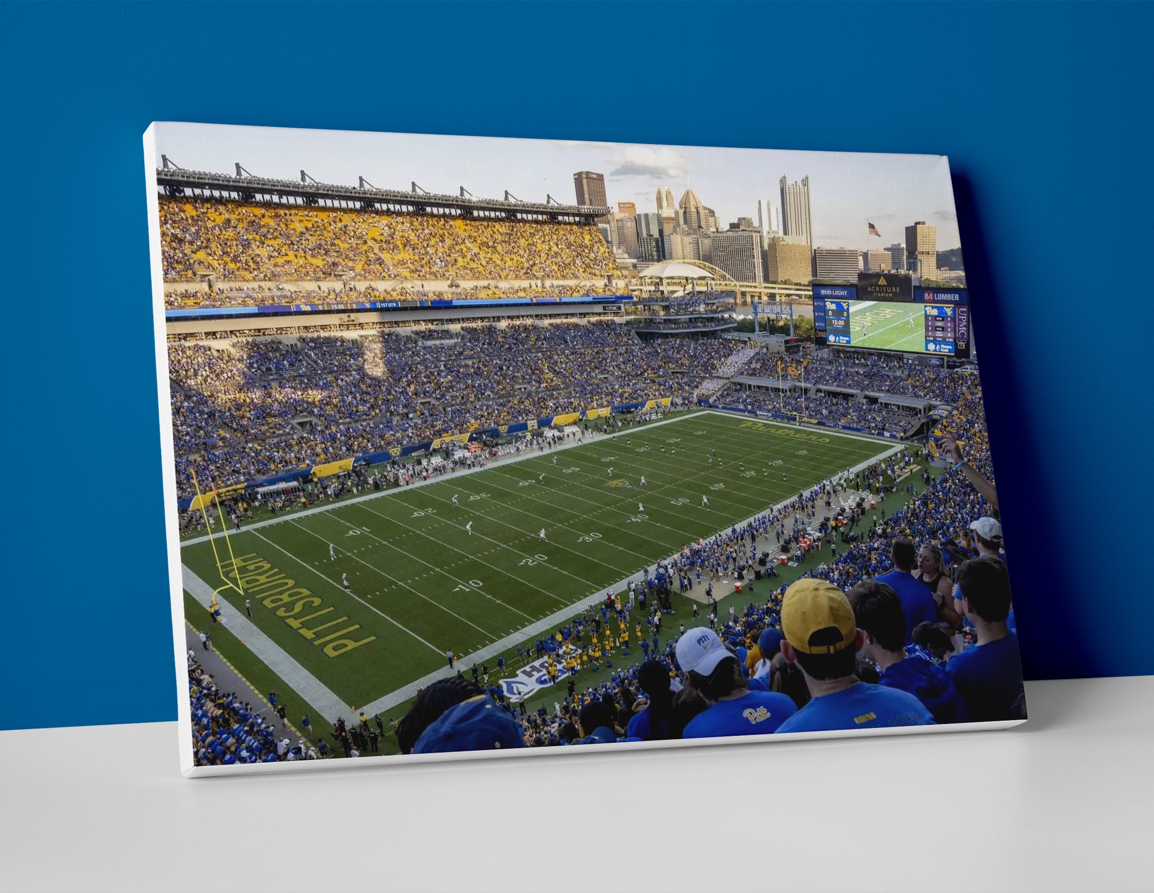 Pitt football poster canvas wall art print decor