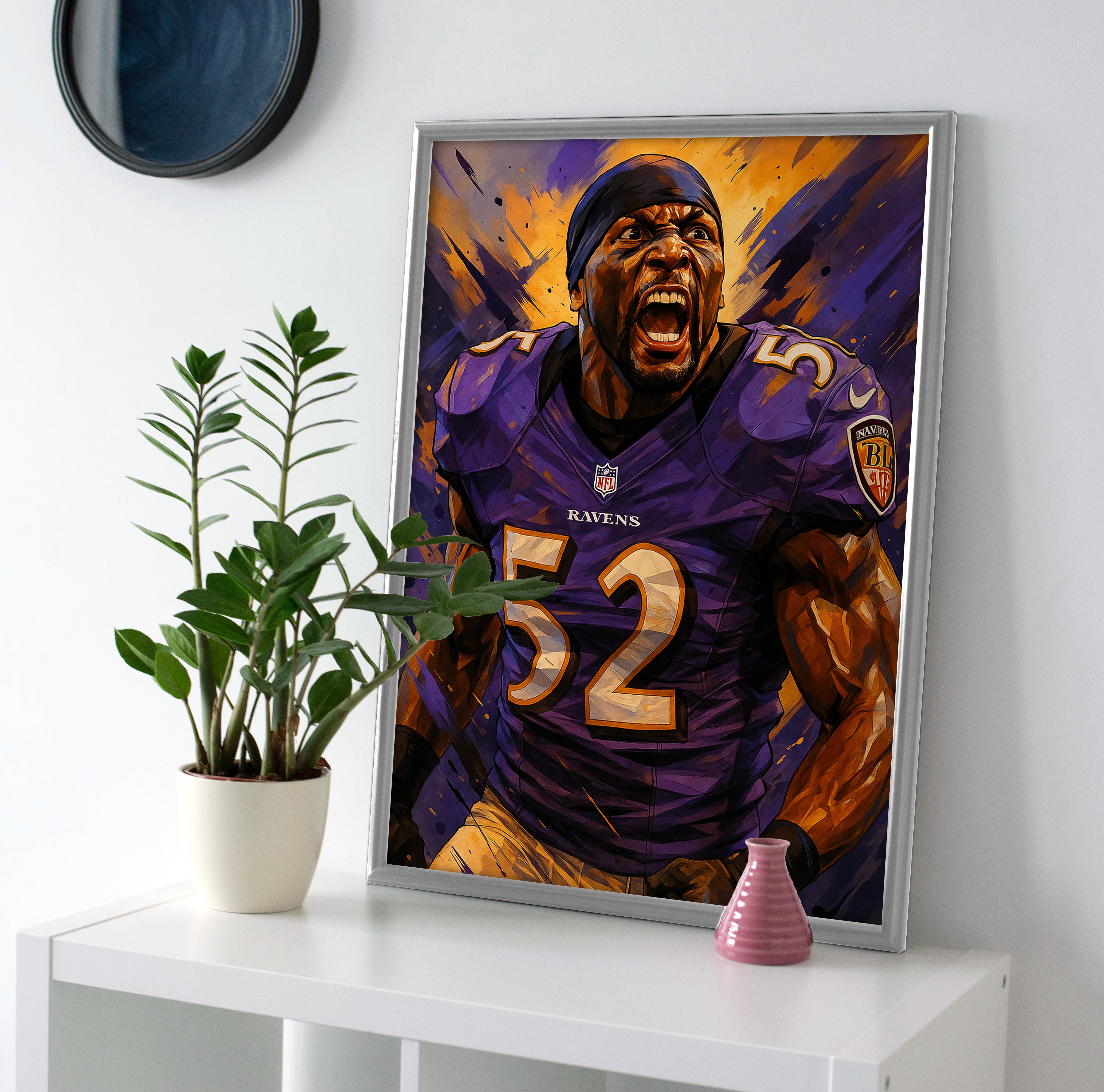 Ray Lewis poster canvas painting wall art ravens print decor