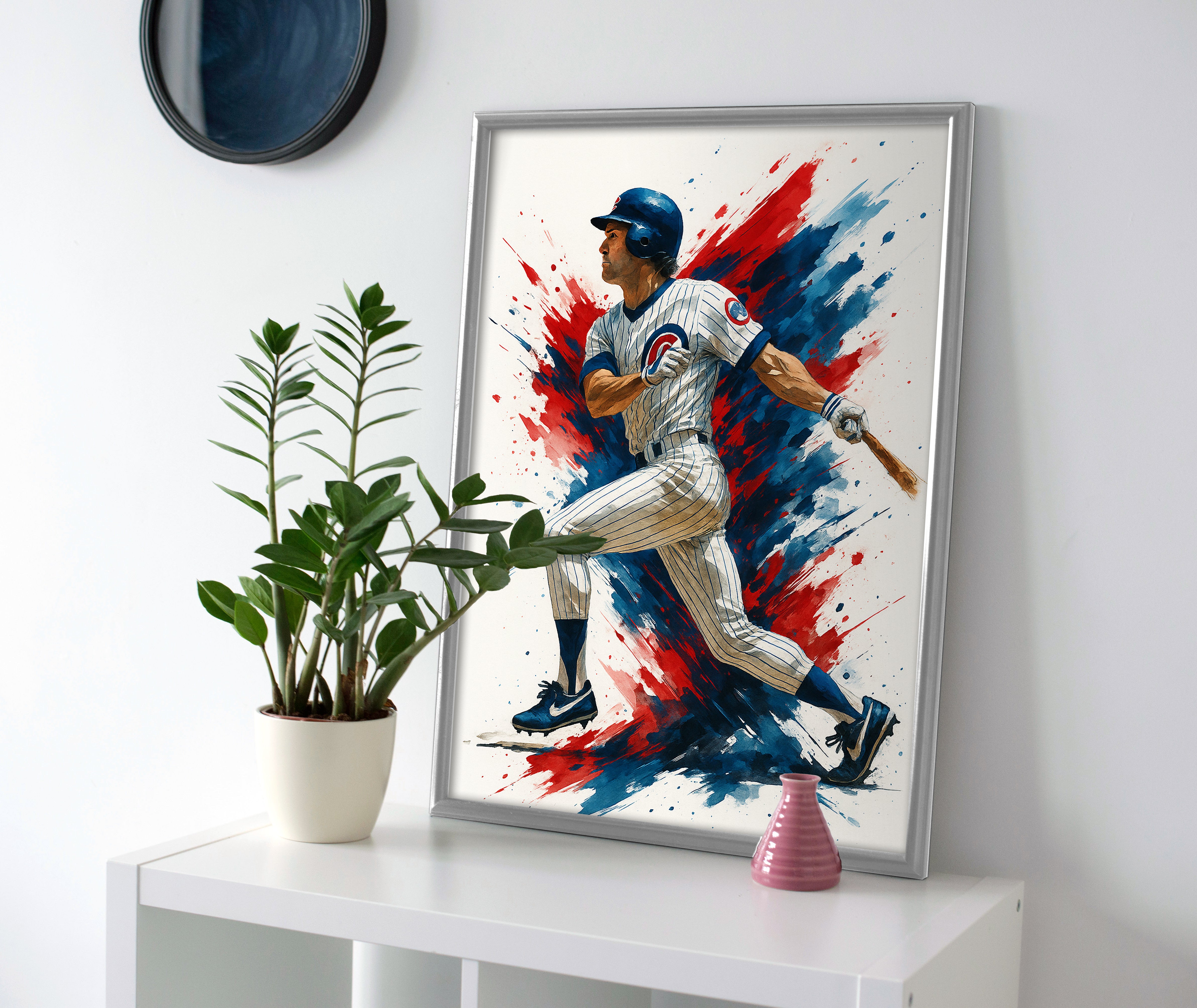 Ryne Sandberg Poster canvas wall art print painting chicago cubs
