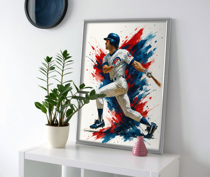 Ryne Sandberg Poster canvas wall art print painting chicago cubs